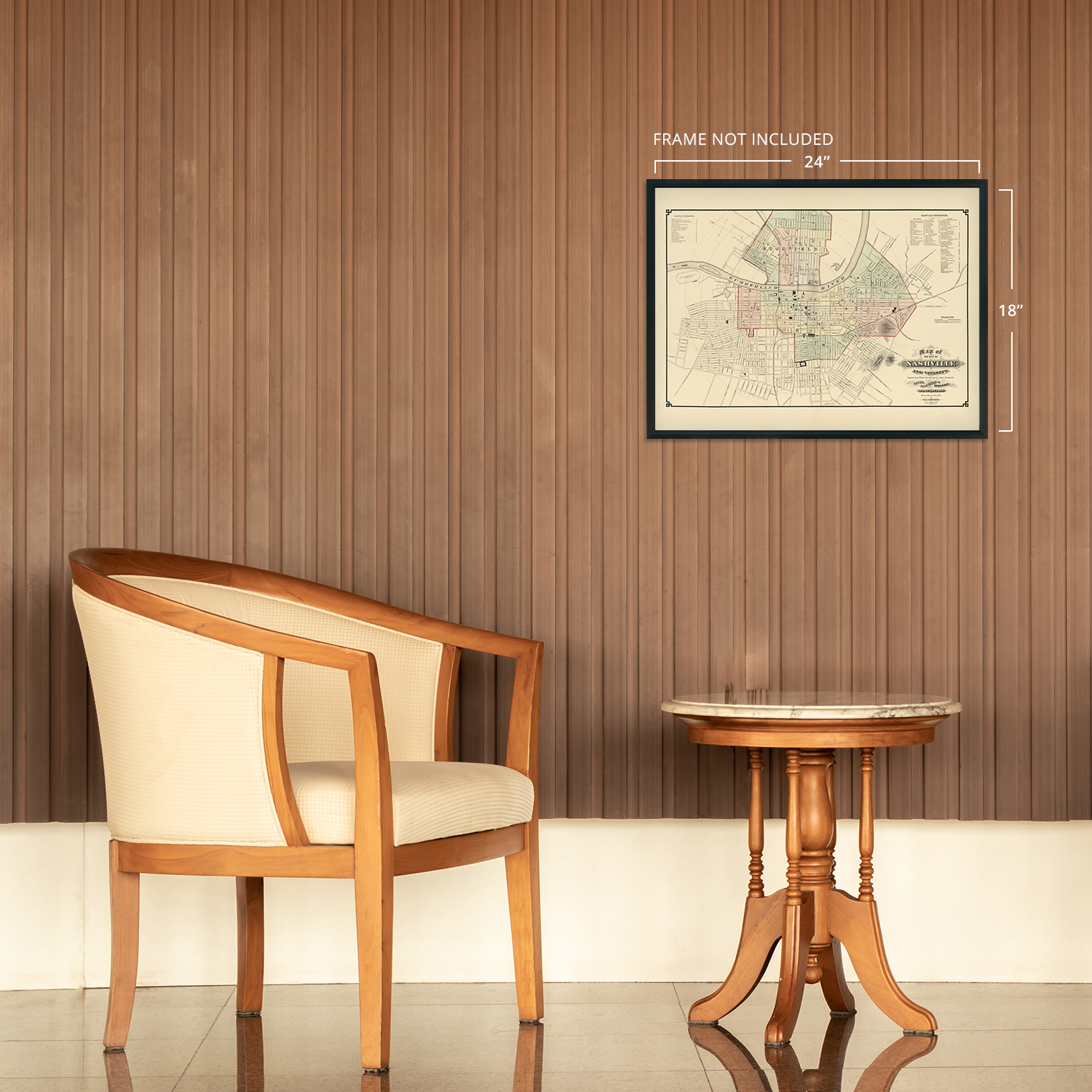 1877 Nashville Tennessee Map - History Map of Nashville TN Wall Art Poster Print - Picture 17 of 26