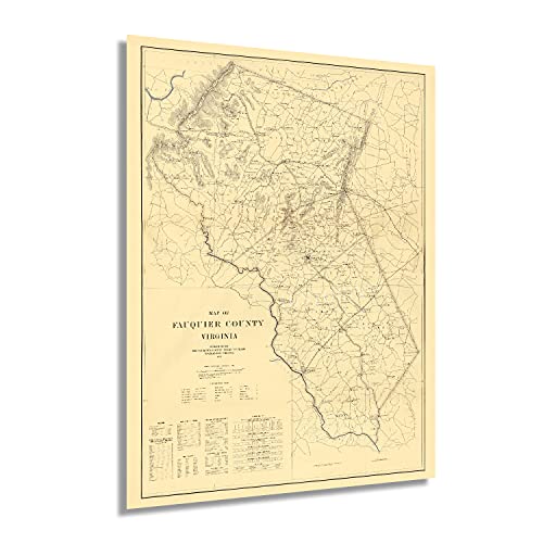 1914 Fauquier County Virginia Map - History Map of Fauquier County VA Wall Art - Bild 13 von 26