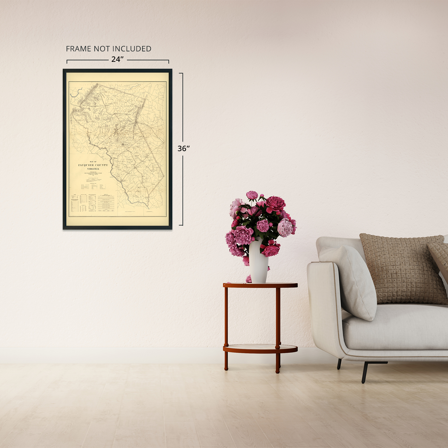 1914 Fauquier County Virginia Map - History Map of Fauquier County VA Wall Art - Bild 24 von 26