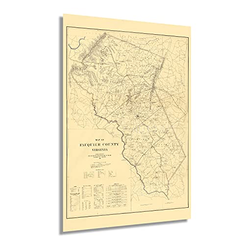 1914 Fauquier County Virginia Map - History Map of Fauquier County VA Wall Art - Bild 20 von 26