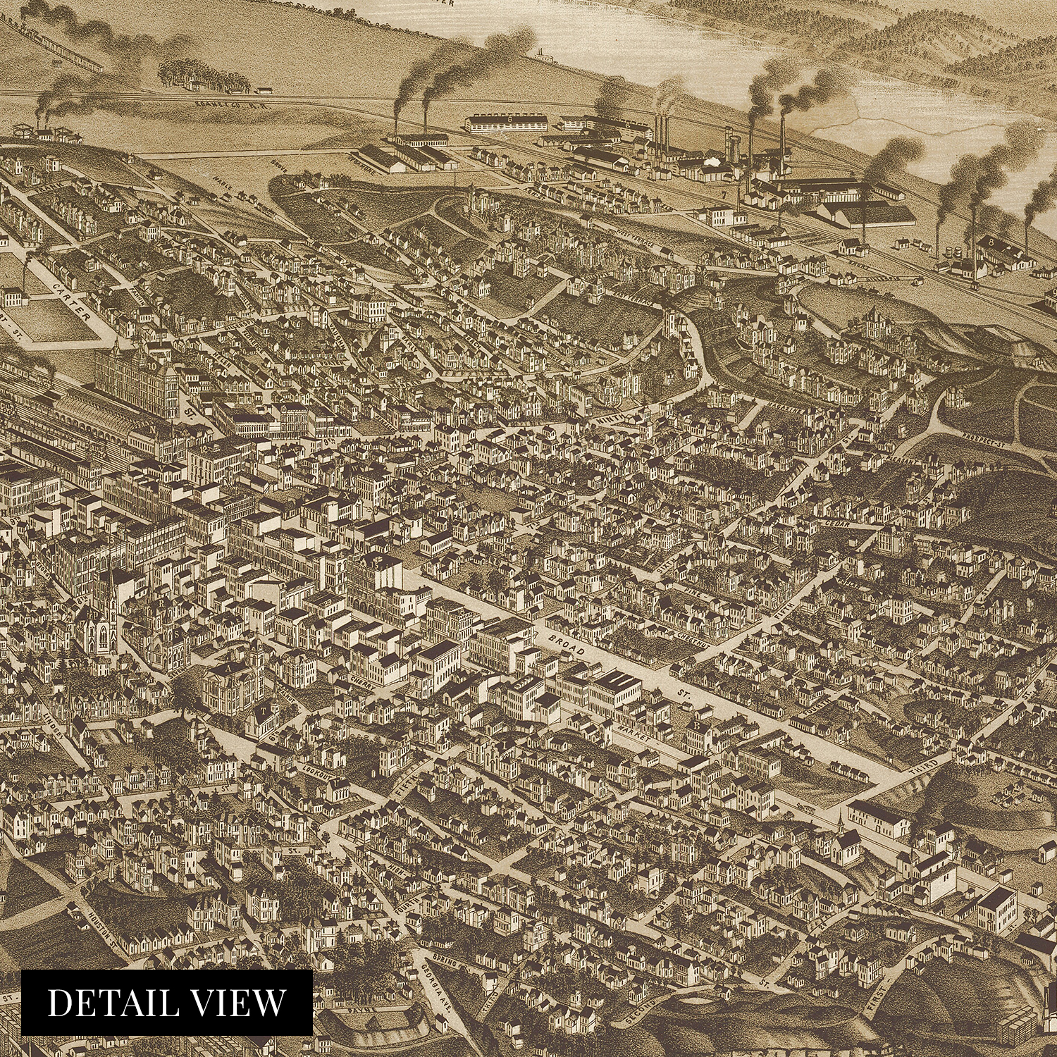 1886 Karte von Chattanooga Tennessee - Old Chattanooga Hamilton County Karte Wandbild - Bild 16 von 26