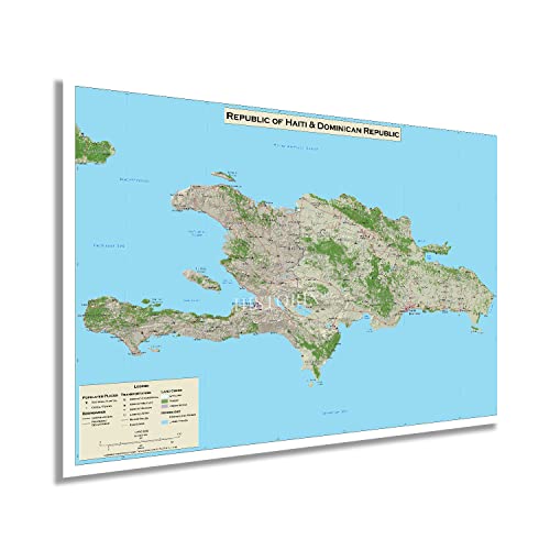 2010 Dominican Republic and Haiti Map - Haiti & Dominican Republic Map Poster - Picture 19 of 24