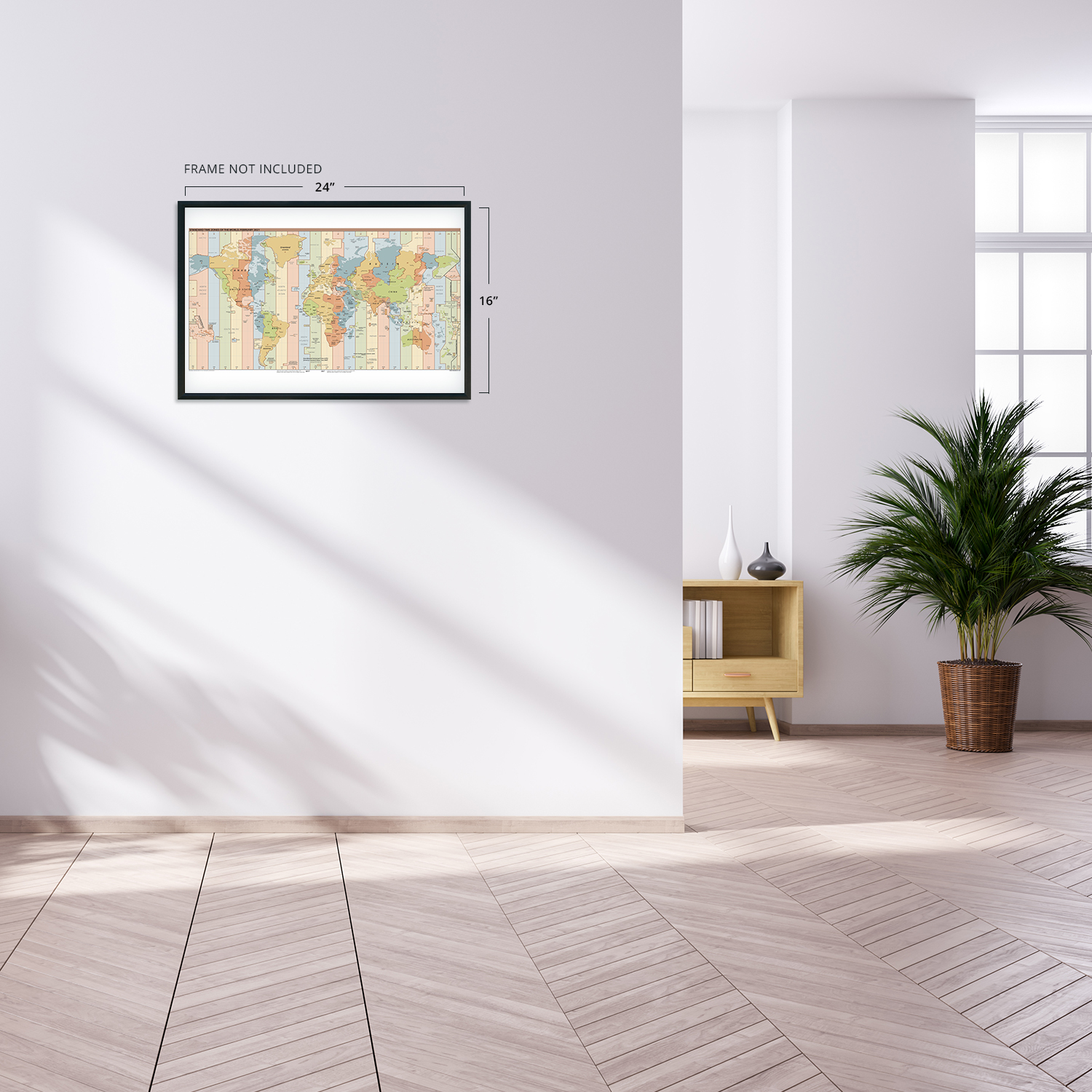 2021 Standard Time Zones of the World Map - Map of the World Time Zones Wall Art - Picture 16 of 24