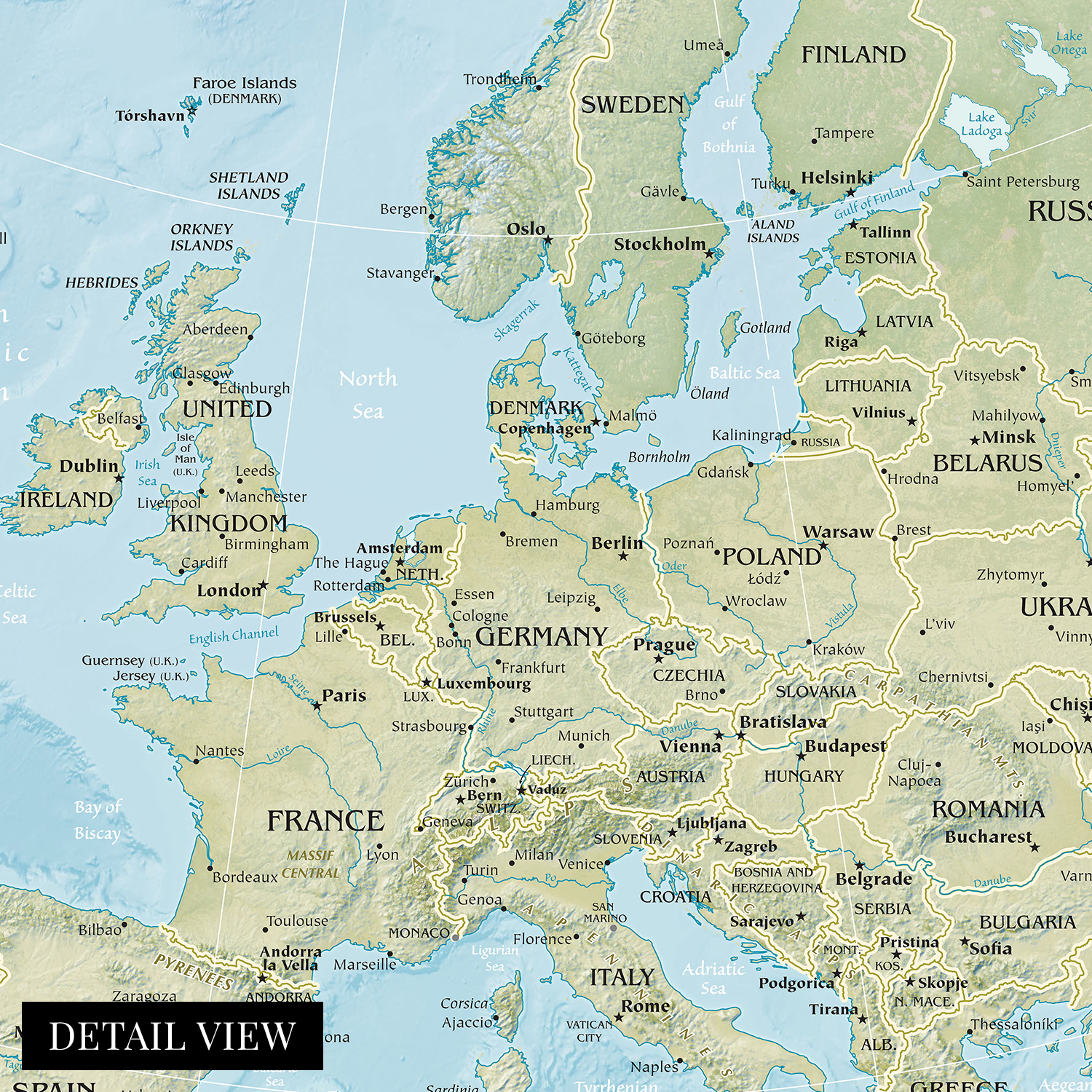 2021 Europa Karte - Wandkarte Europa Poster - Europa Karte Wandbild - Bild 11 von 14