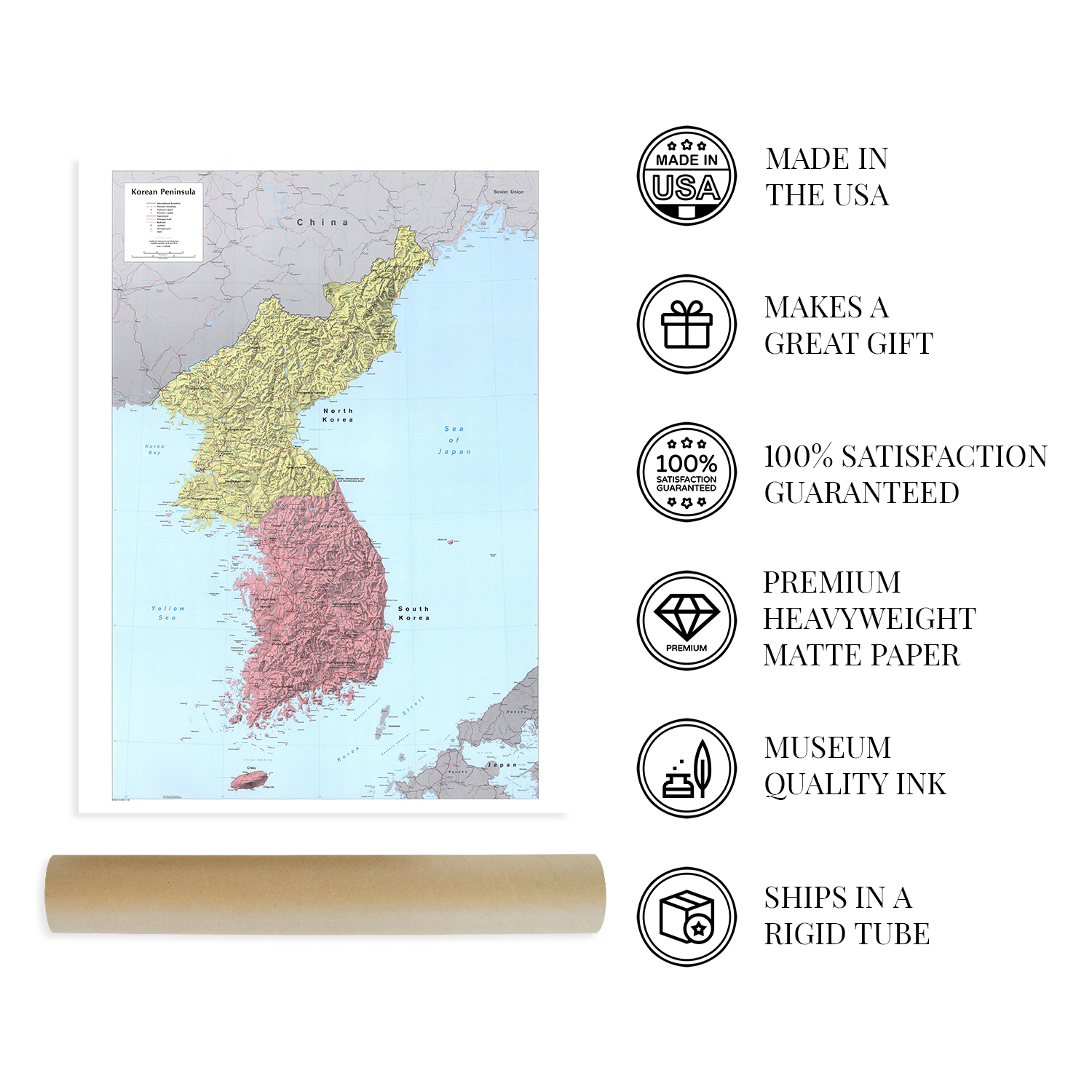 1986 Mapa de la Península Coreana - Póster de Mapa de la Antigua Corea - Mapa de la Historia del Arte de la Pared de Corea - Imagen 11 de 16