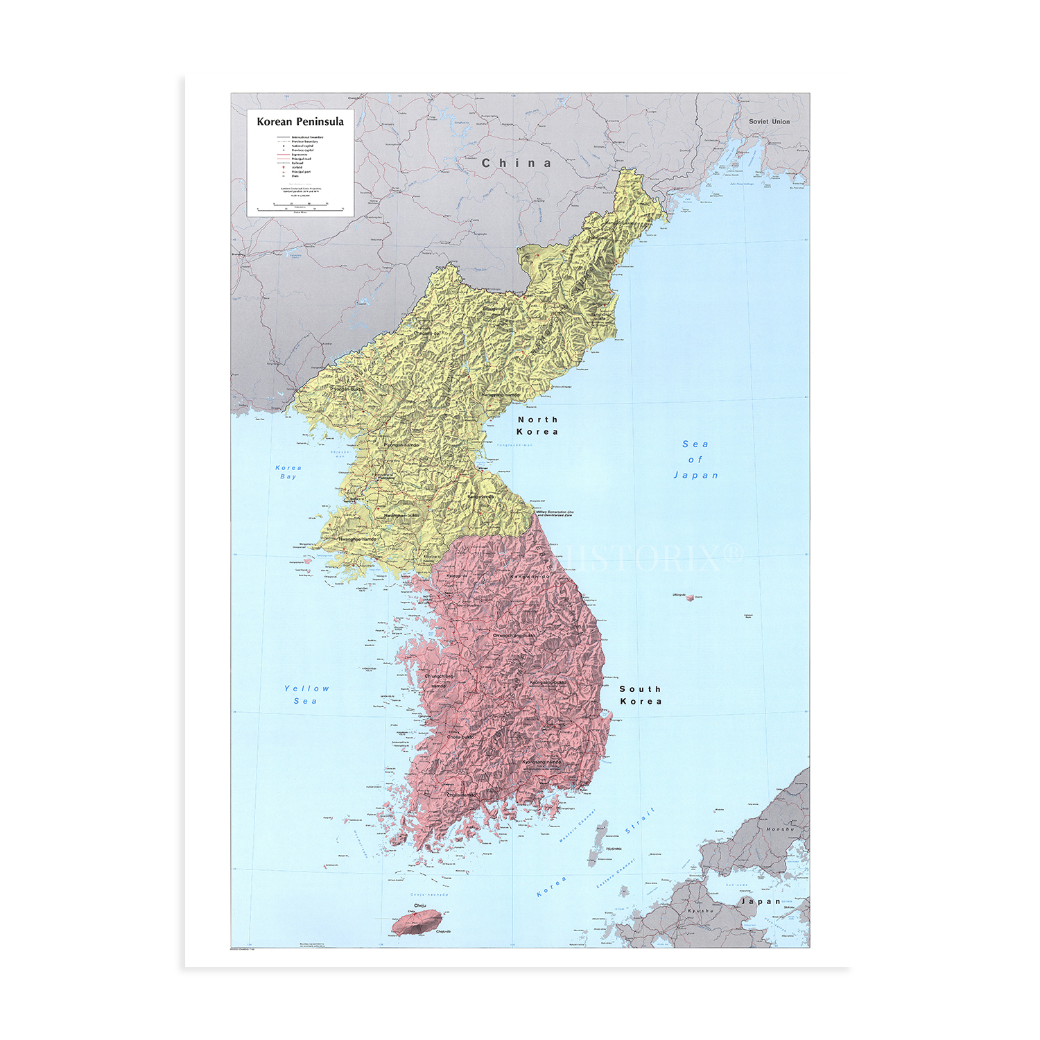 1986 Mapa de la Península Coreana - Póster de Mapa de la Antigua Corea - Mapa de la Historia del Arte de la Pared de Corea - Imagen 16 de 16