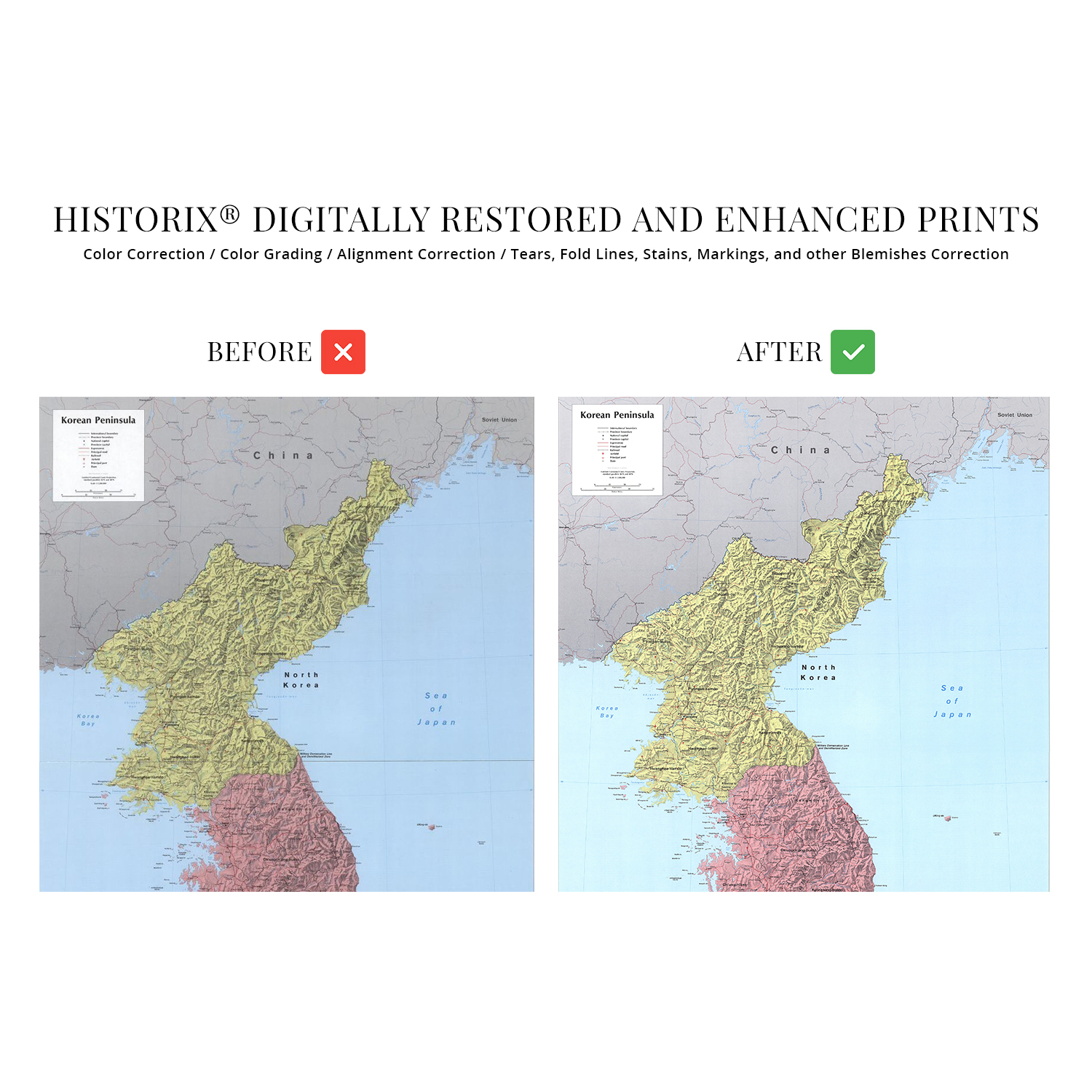 1986 Mapa de la Península Coreana - Póster de Mapa de la Antigua Corea - Mapa de la Historia del Arte de la Pared de Corea - Imagen 12 de 16
