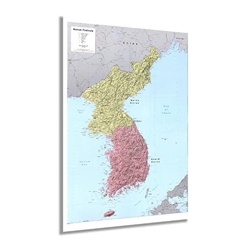 1986 Mapa de la Península Coreana - Póster de Mapa de la Antigua Corea - Mapa de la Historia del Arte de la Pared de Corea - Imagen 10 de 16