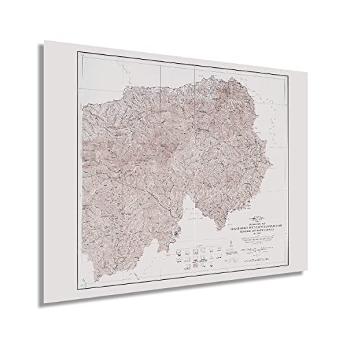 1978 Great Smoky Mountains Map – Old Eastern Map of Great Smoky Mountains Poster