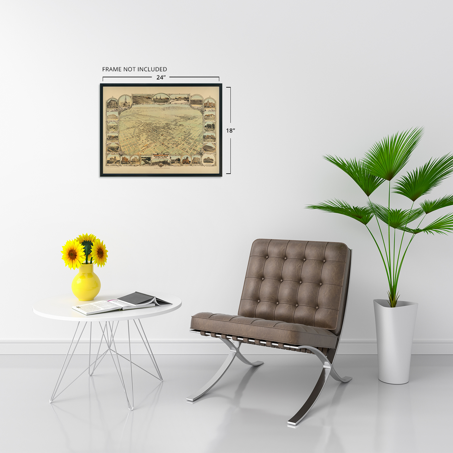 1901 Bakersfield California Map Poster - History Wall Art Map of Bakersfield CA - Bild 8 von 16