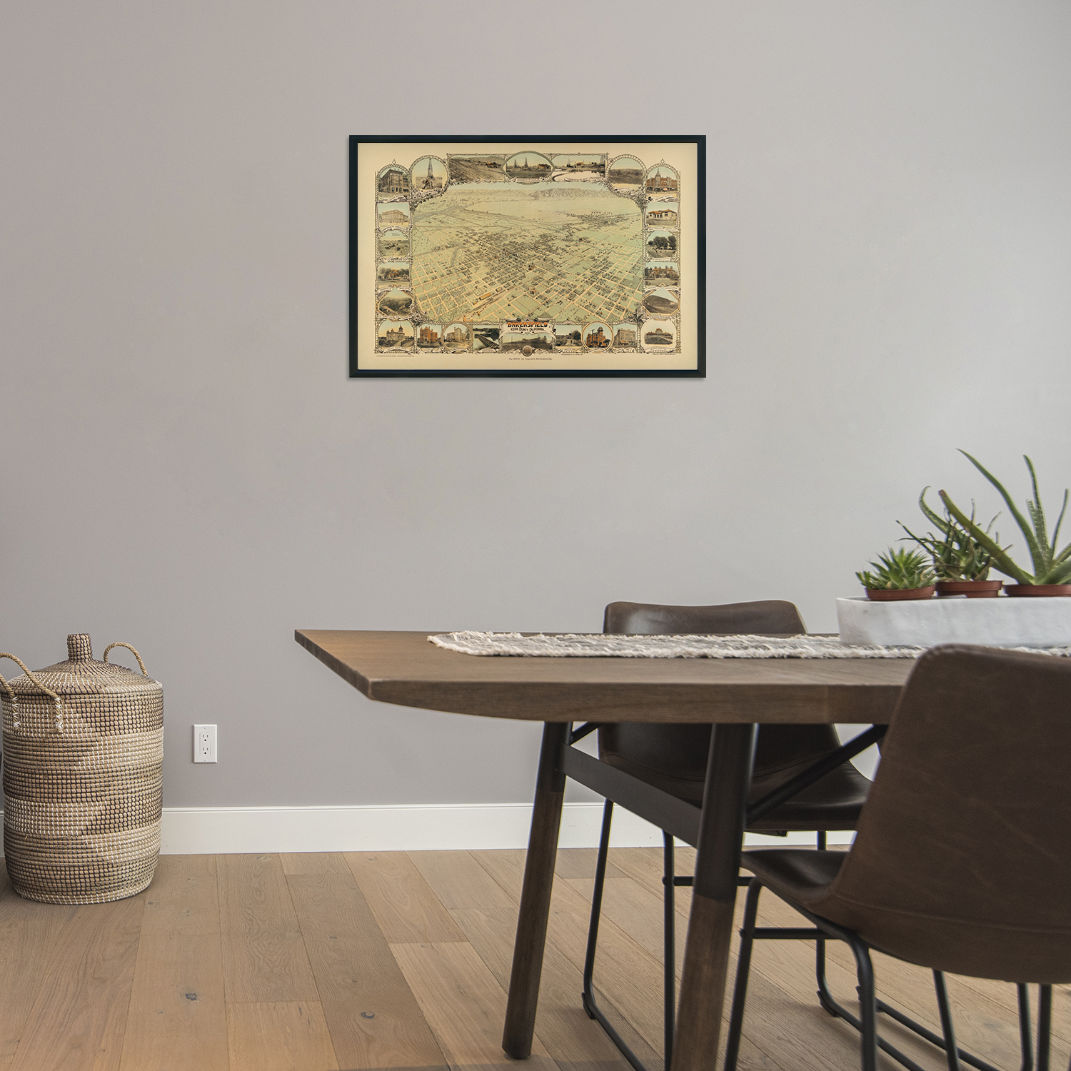 1901 Bakersfield California Map Poster - History Wall Art Map of Bakersfield CA - Bild 15 von 16