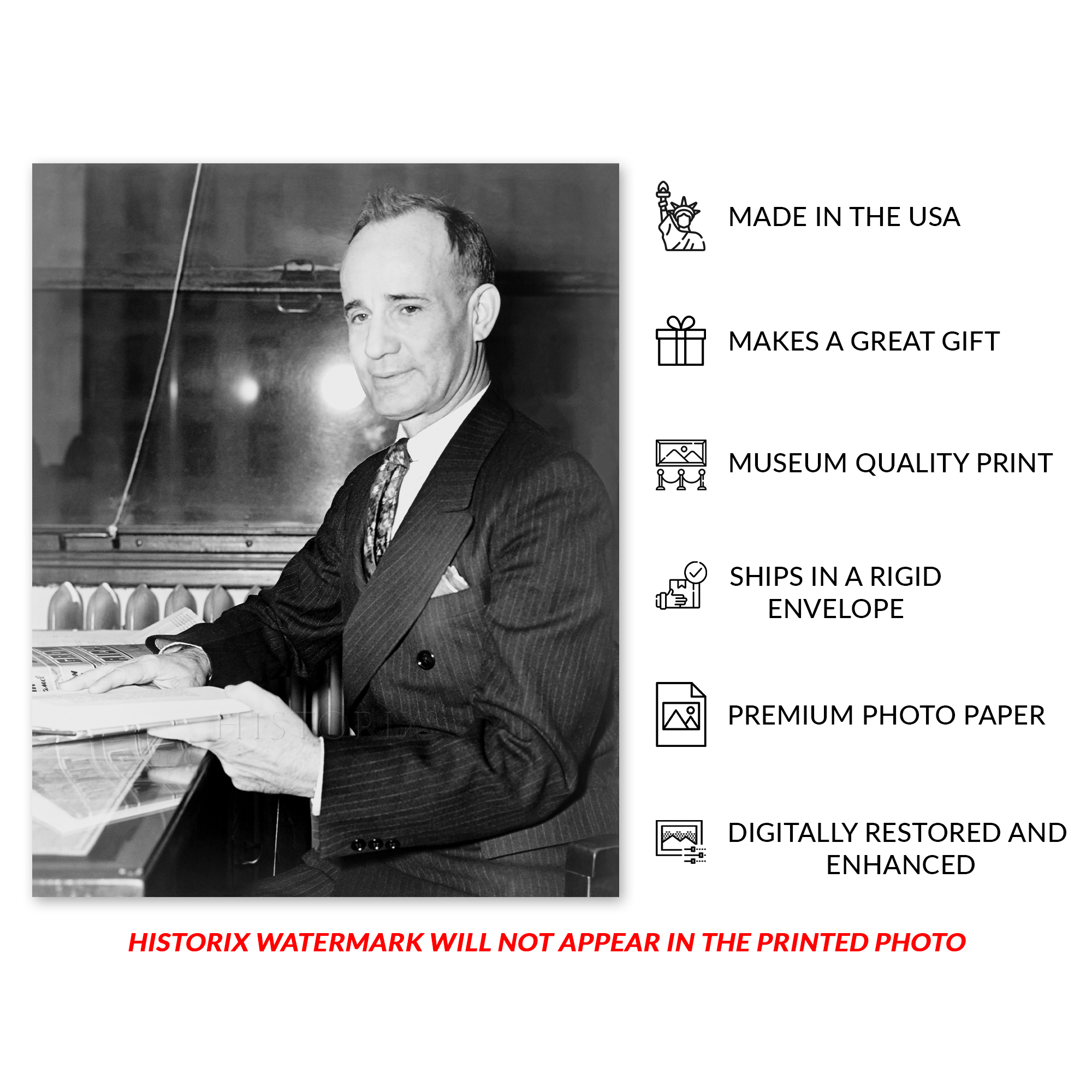 1937 Napoleon Hill Holding His Book Think and Grow Rich Poster Photo Print - Picture 13 of 40
