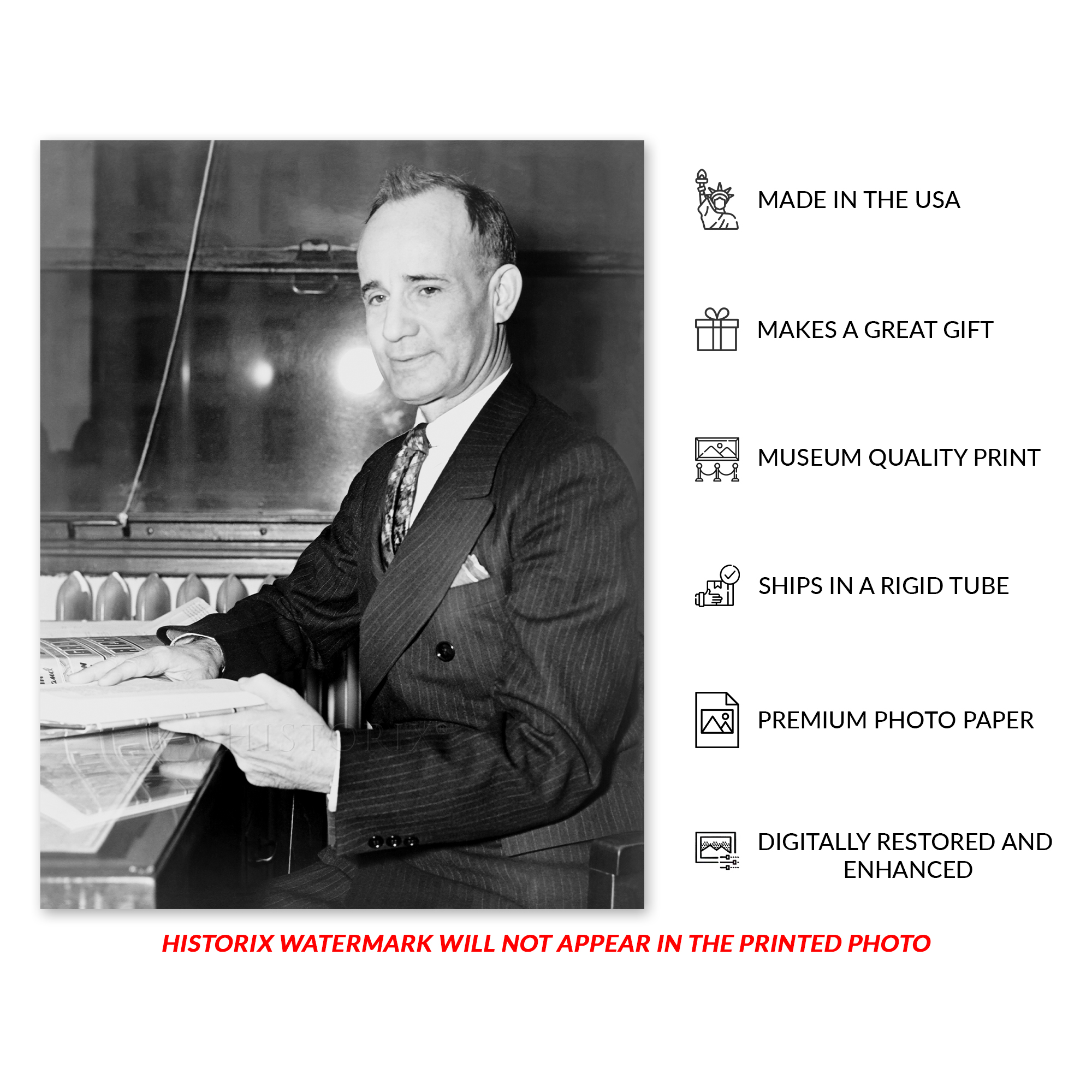 1937 Napoleon Hill Holding His Book Think and Grow Rich Poster Photo Print - Picture 37 of 40