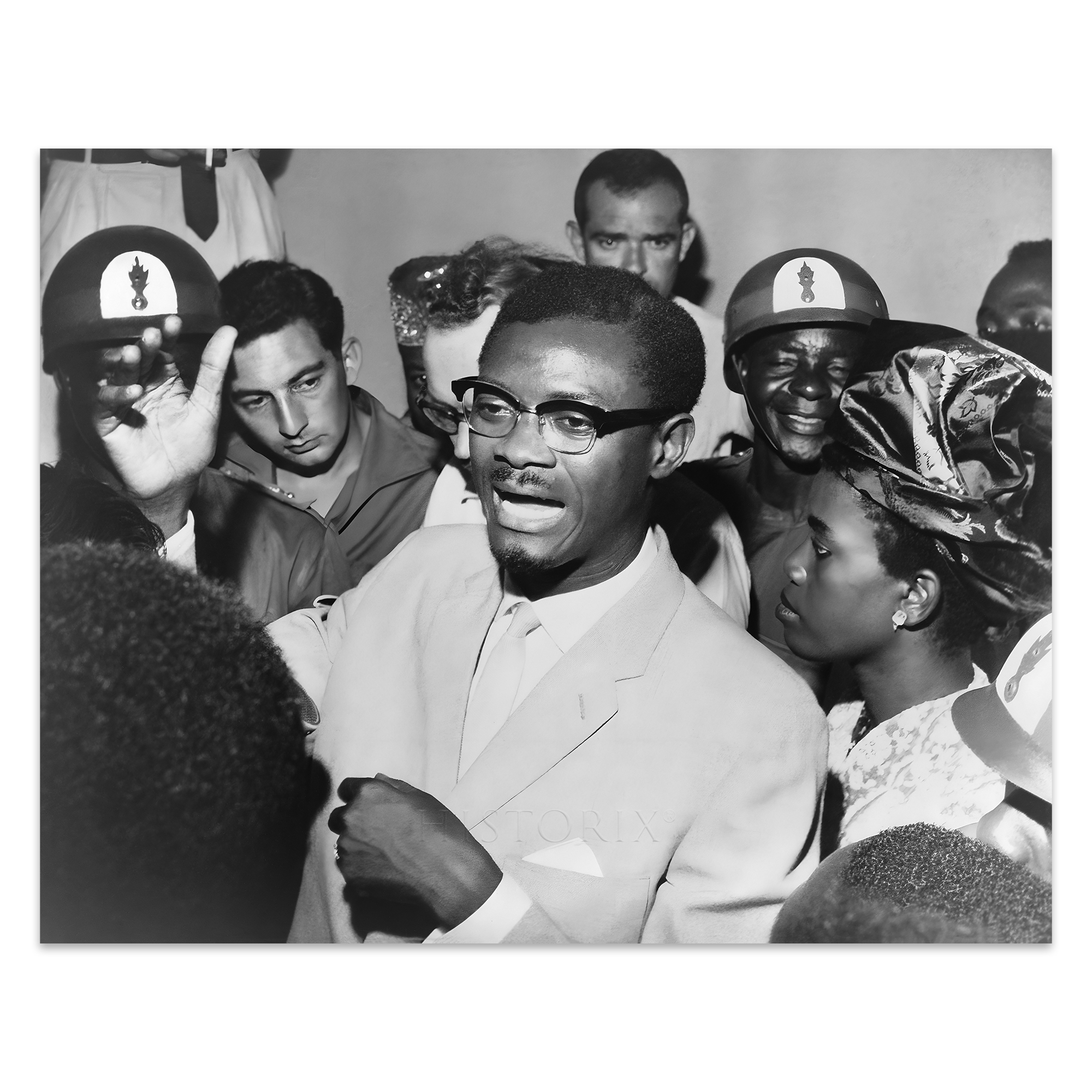 1960 Patrice Lumumba Speaking with Supporters Photo Print Wall Art Poster - Picture 17 of 40