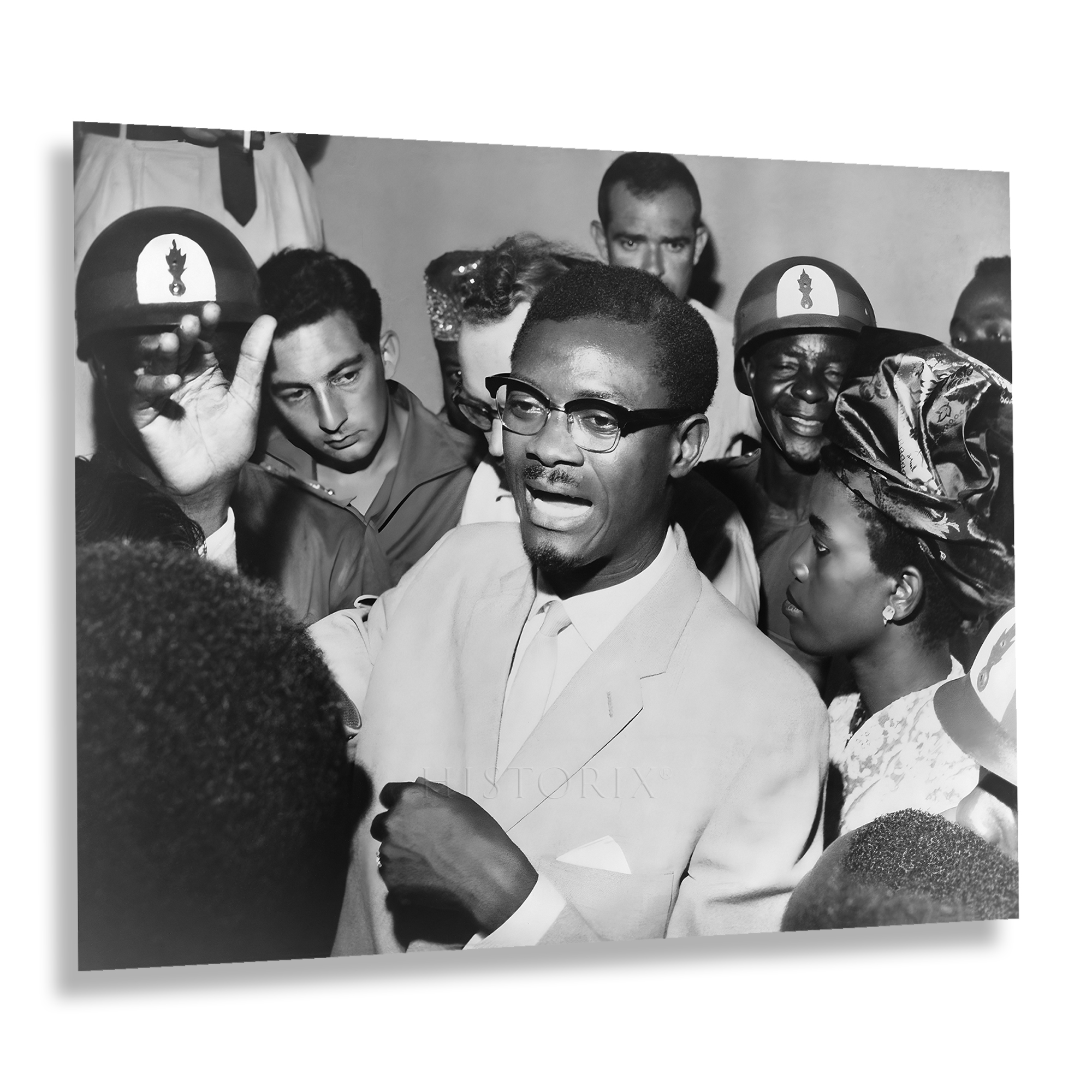1960 Patrice Lumumba Speaking with Supporters Photo Print Wall Art Poster - Picture 22 of 40