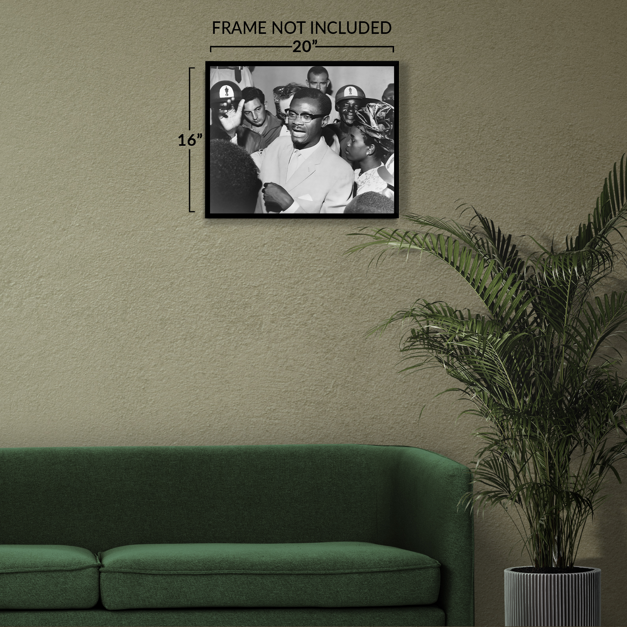 1960 Patrice Lumumba Speaking with Supporters Photo Print Wall Art Poster - Picture 26 of 40