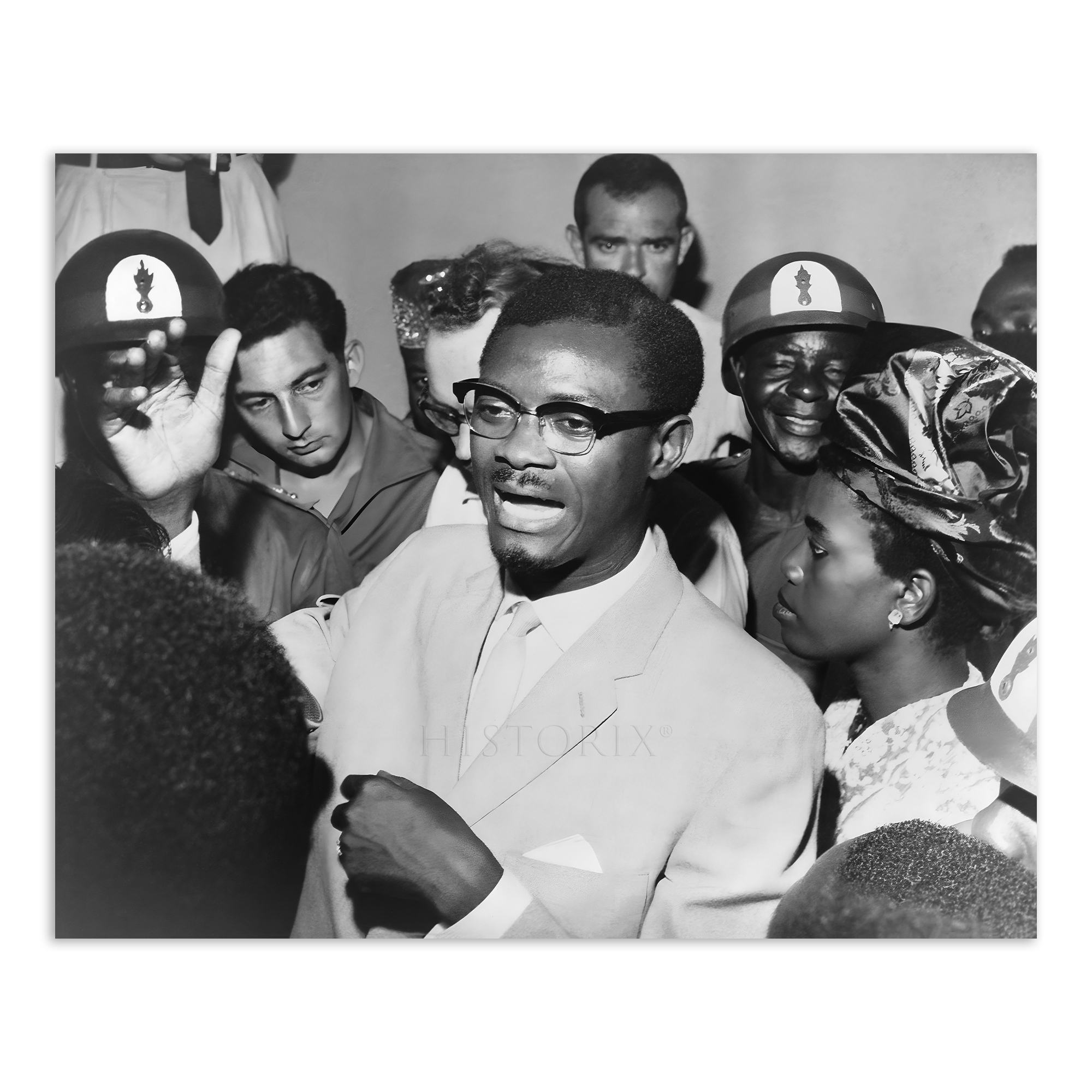1960 Patrice Lumumba Speaking with Supporters Photo Print Wall Art Poster - Picture 23 of 40