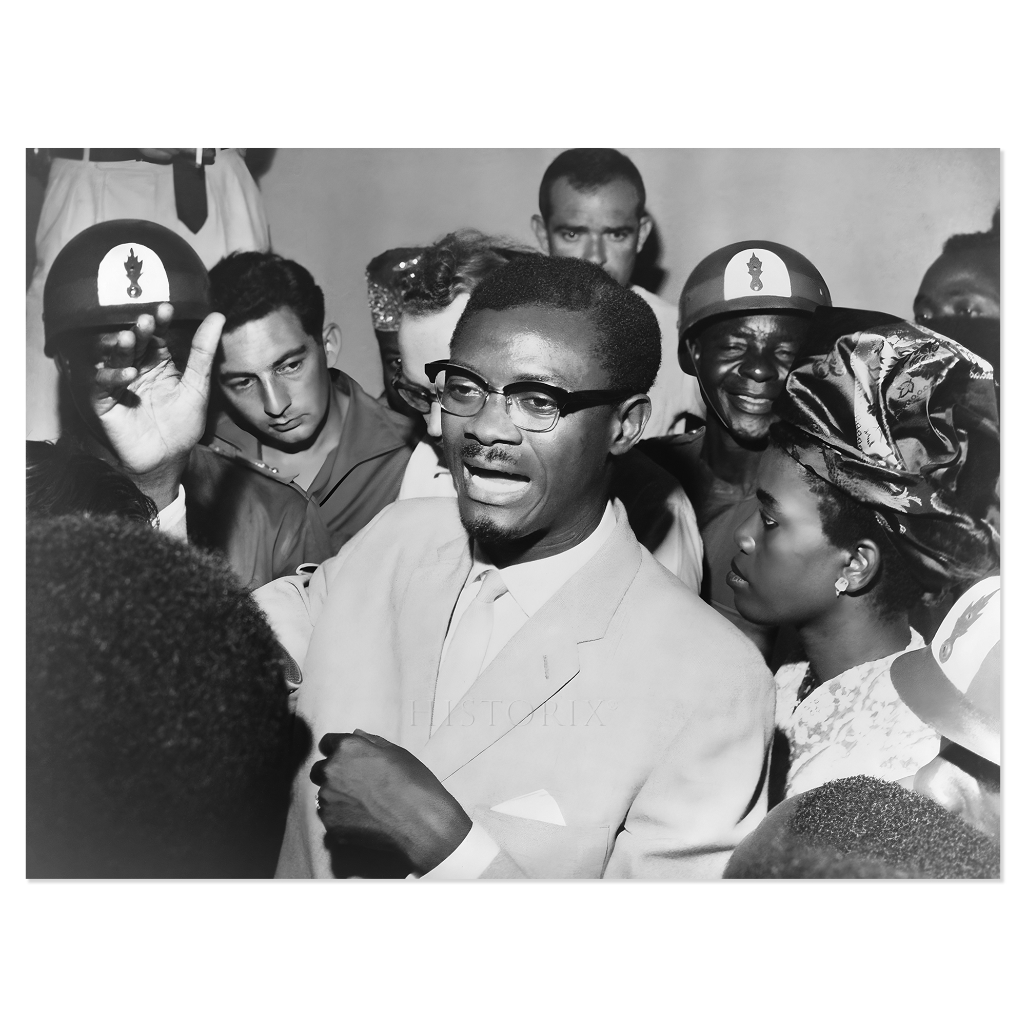 1960 Patrice Lumumba Speaking with Supporters Photo Print Wall Art Poster - Picture 29 of 40