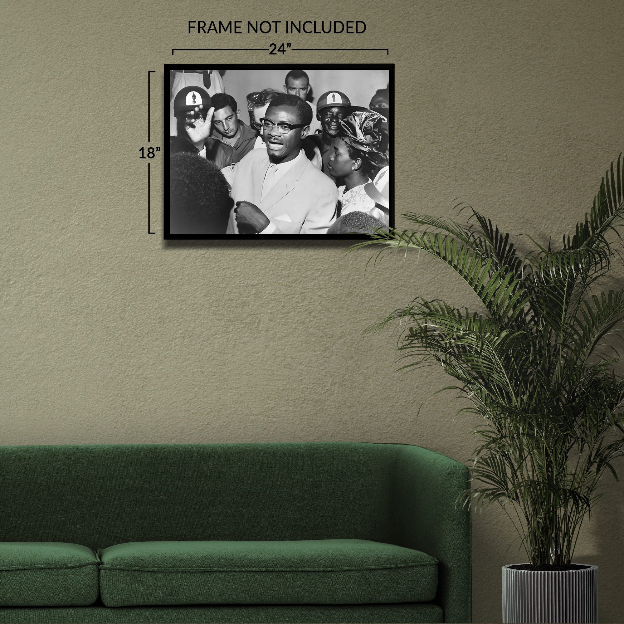 1960 Patrice Lumumba Speaking with Supporters Photo Print Wall Art Poster - Picture 32 of 40