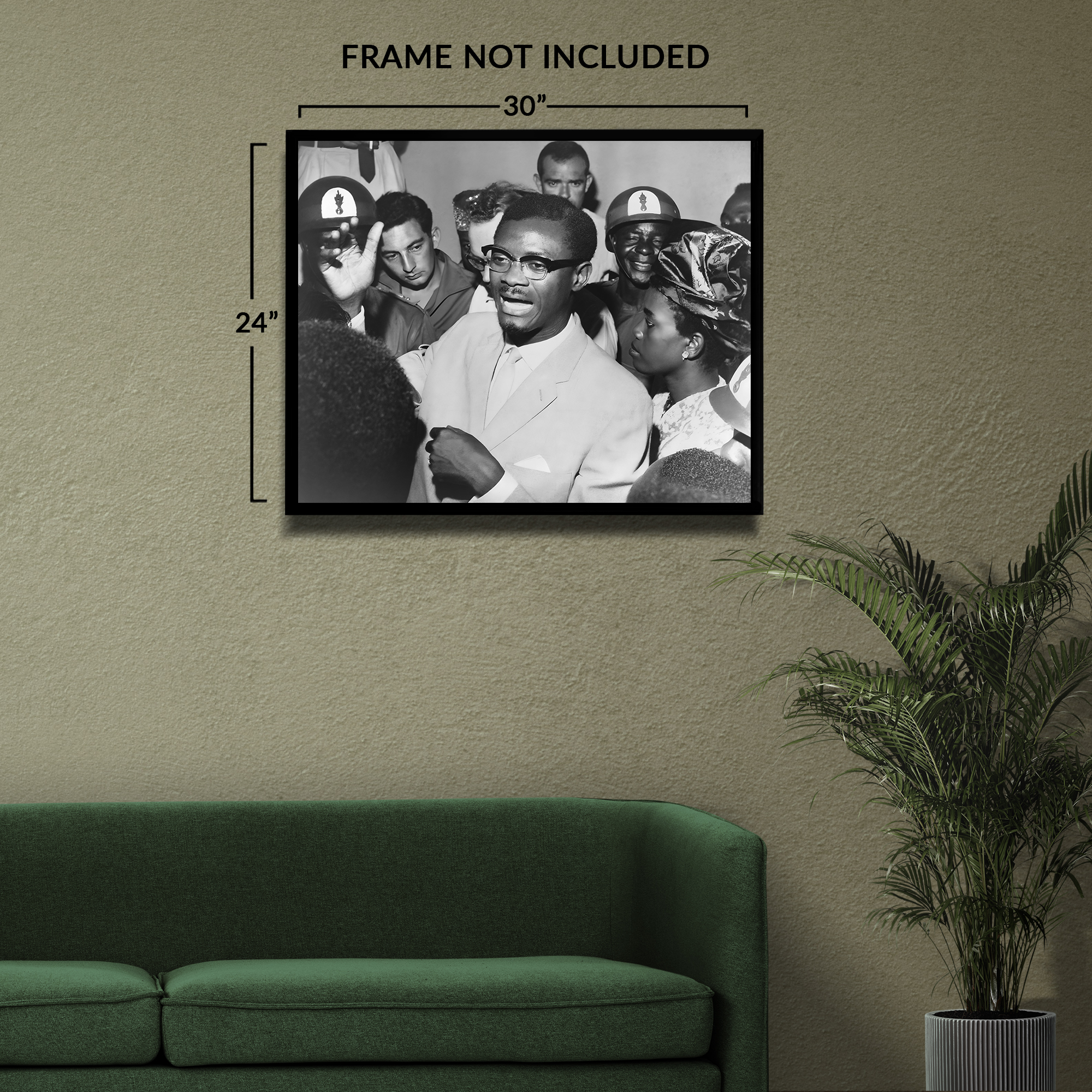 1960 Patrice Lumumba Speaking with Supporters Photo Print Wall Art Poster - Picture 38 of 40
