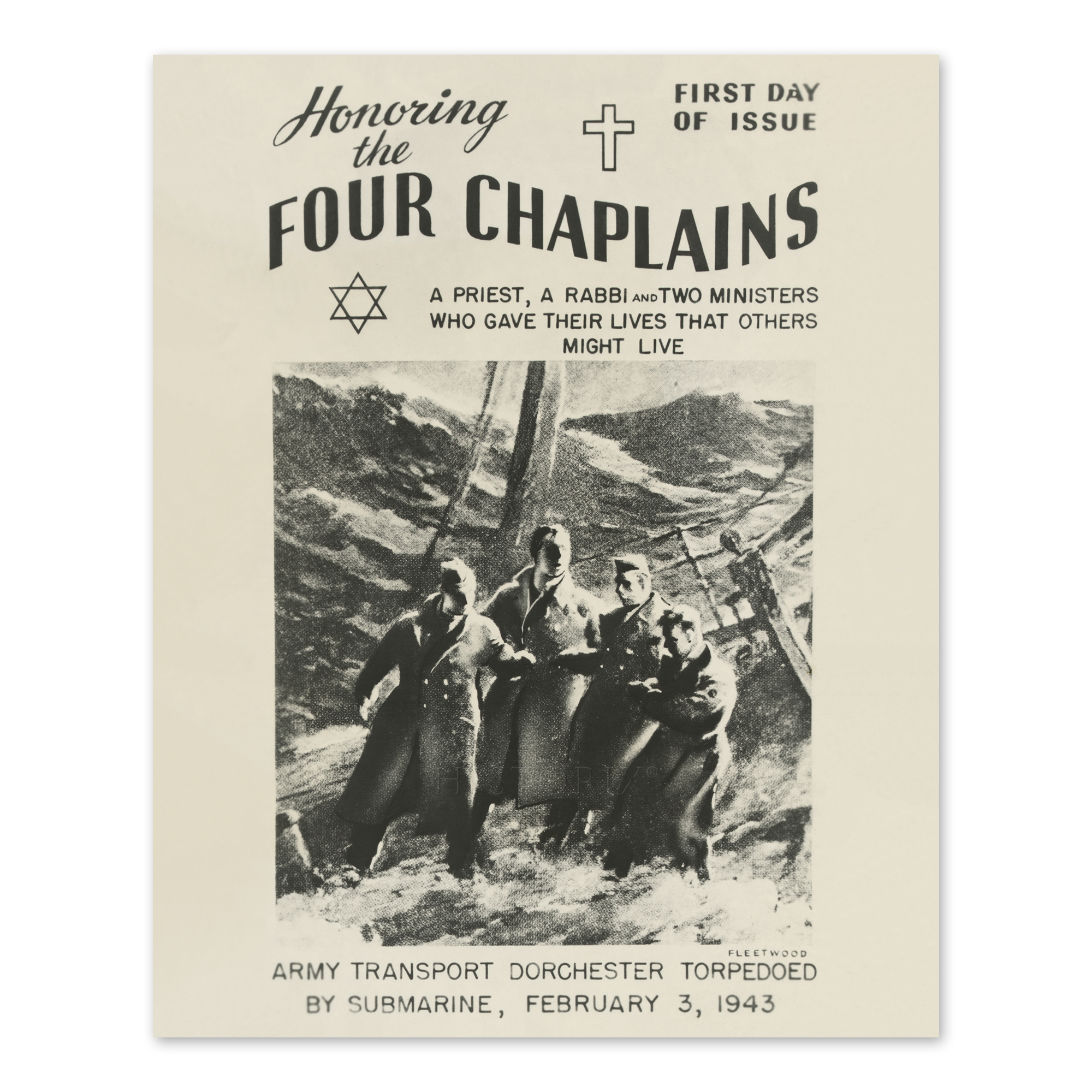 1948 Honoring The Four Chaplains Photo Print Poster Wall Art