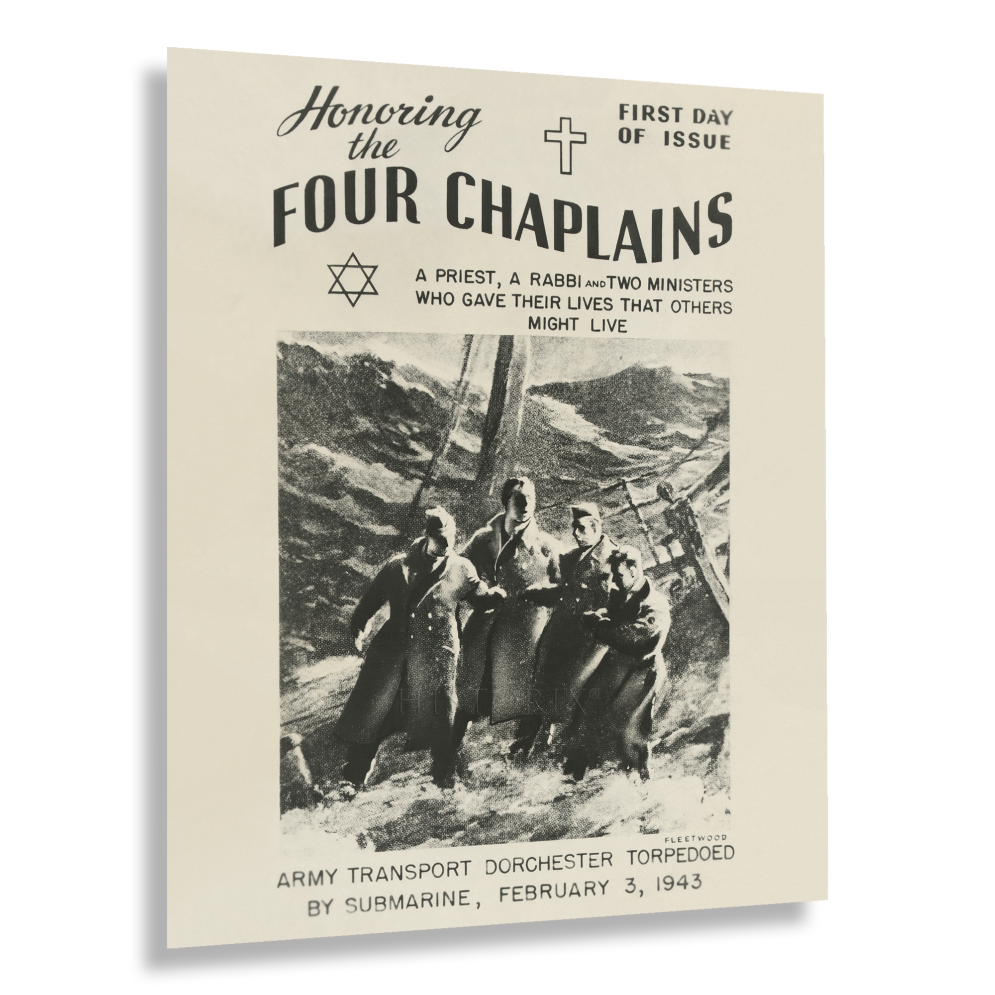 1948 Honoring The Four Chaplains Photo Print Poster Wall Art