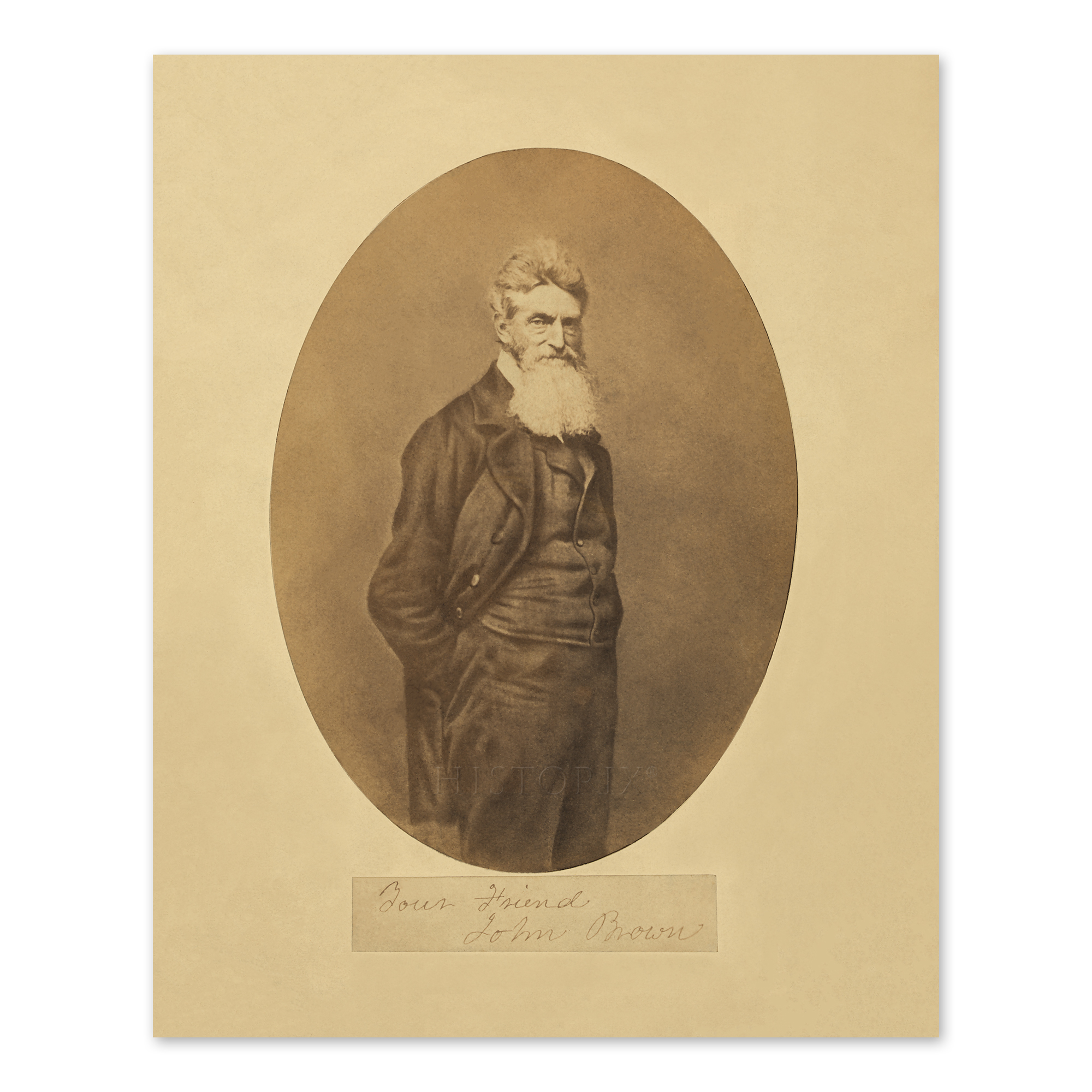 Poster Wall Art 1859 Abolizionista Americano John Brown Ritratto Stampa Fotografica Wall Art - Foto 23 di 40