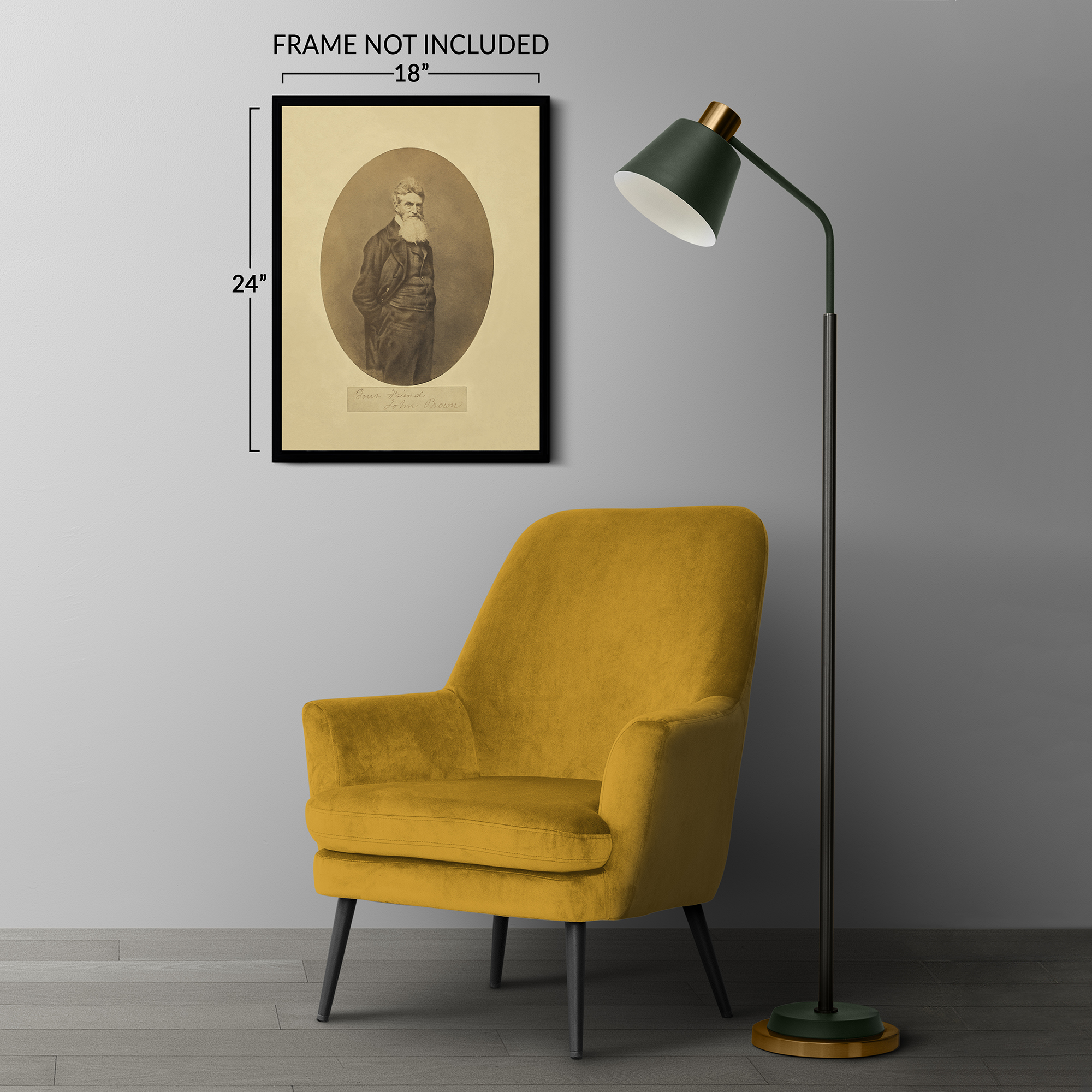 Poster Wall Art 1859 Abolizionista Americano John Brown Ritratto Stampa Fotografica Wall Art - Foto 32 di 40