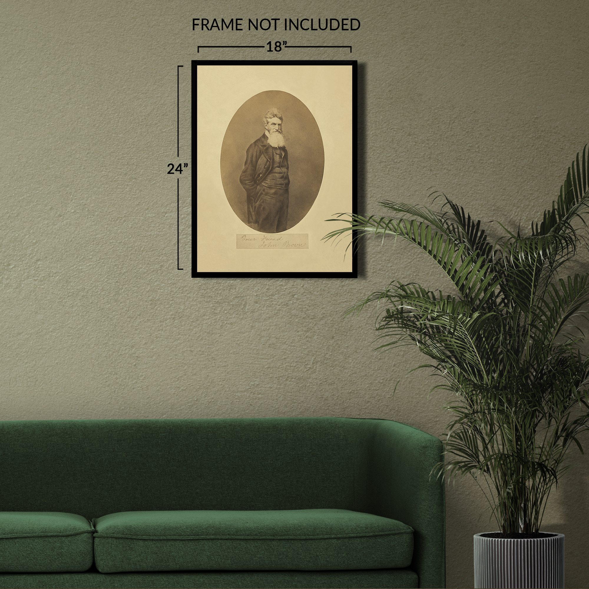Poster Wall Art 1859 Abolizionista Americano John Brown Ritratto Stampa Fotografica Wall Art - Foto 33 di 40