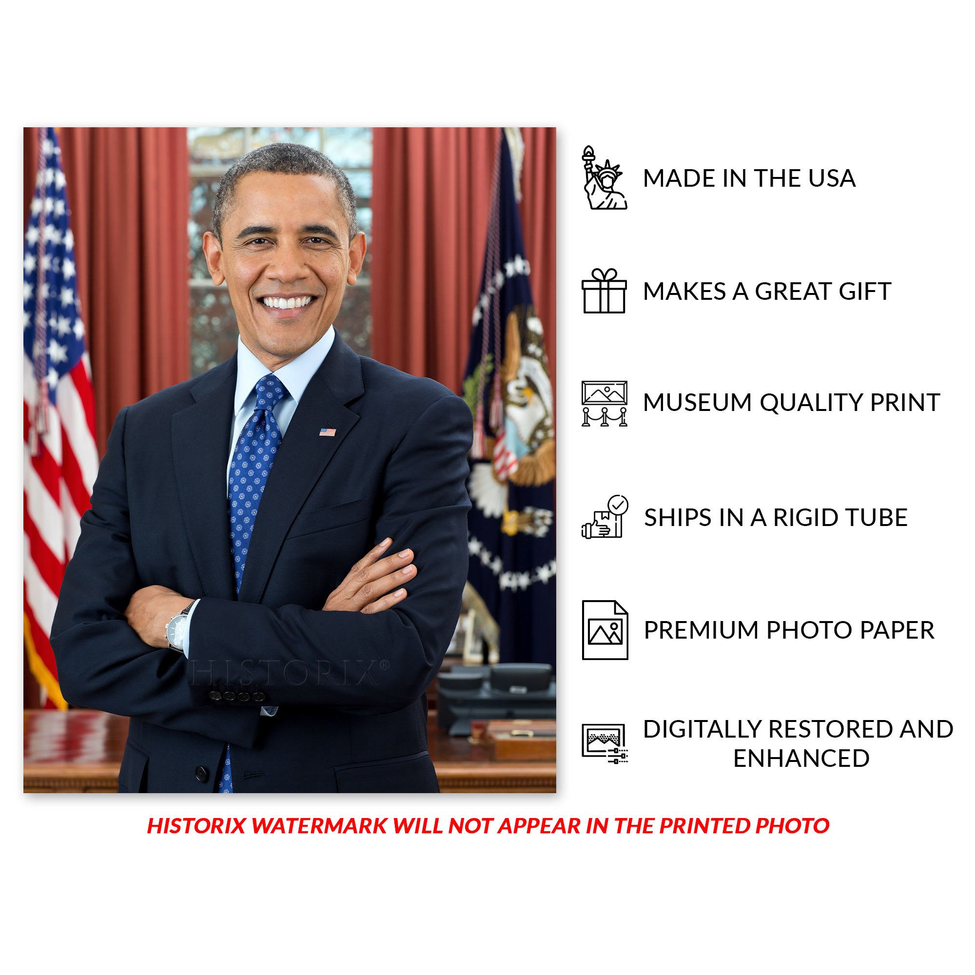 Barack Obama 44th President of the United States Official Portrait ...