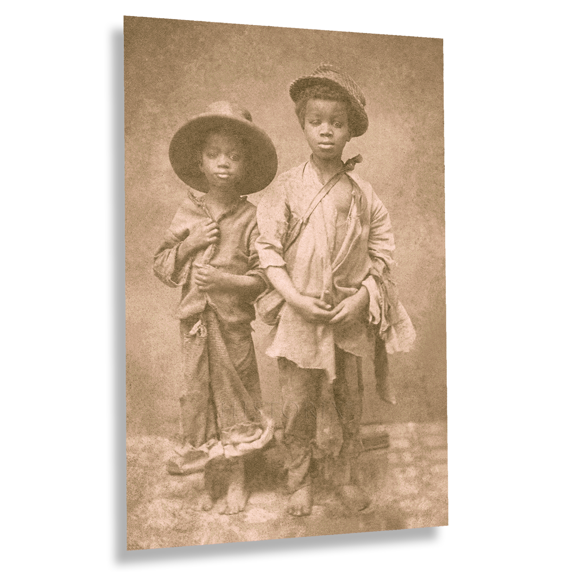 Fotodruck 1860 zwei versklavte afroamerikanische Jungen - Bild 15 von 33