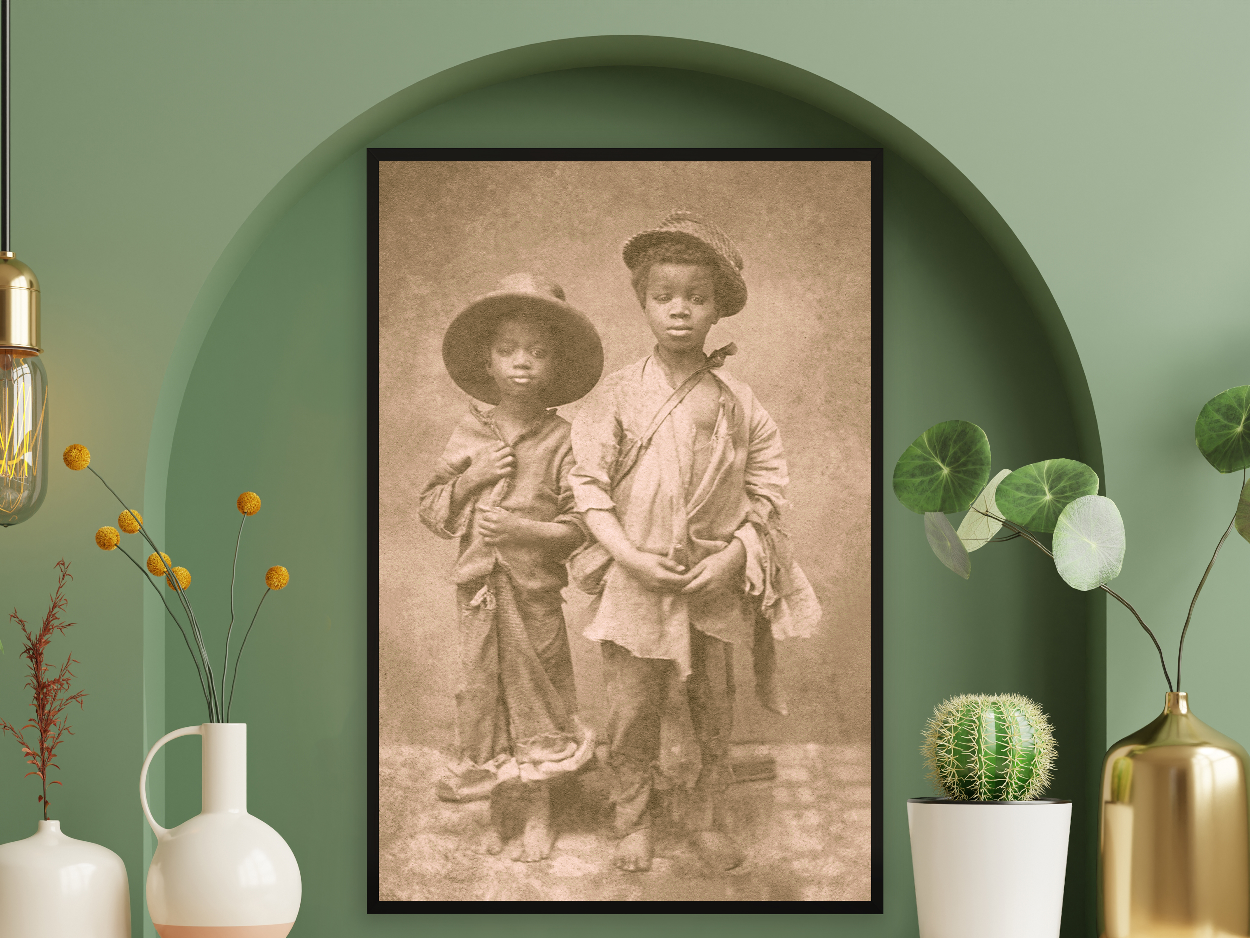 Fotodruck 1860 zwei versklavte afroamerikanische Jungen - Bild 32 von 33