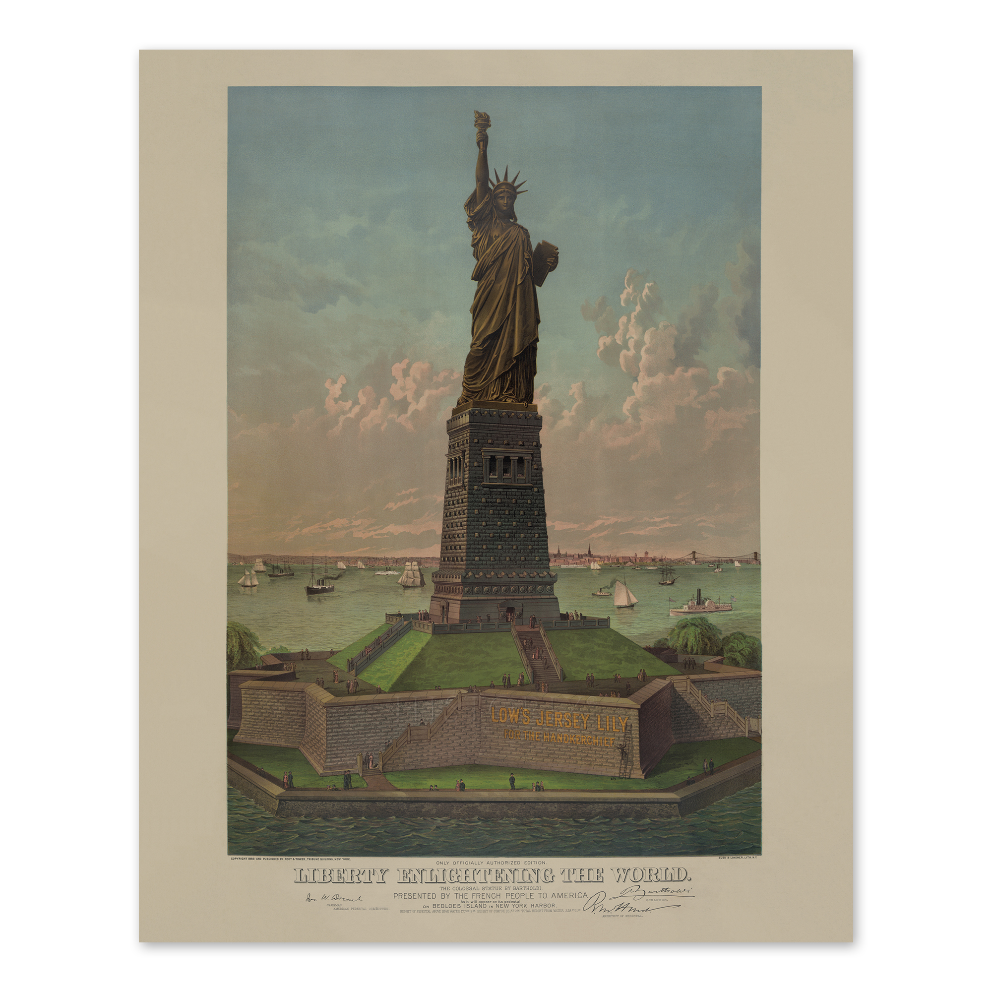 1885 Statue of Liberty Enlightening the World Poster Matte Wall Art Print - Picture 11 of 40