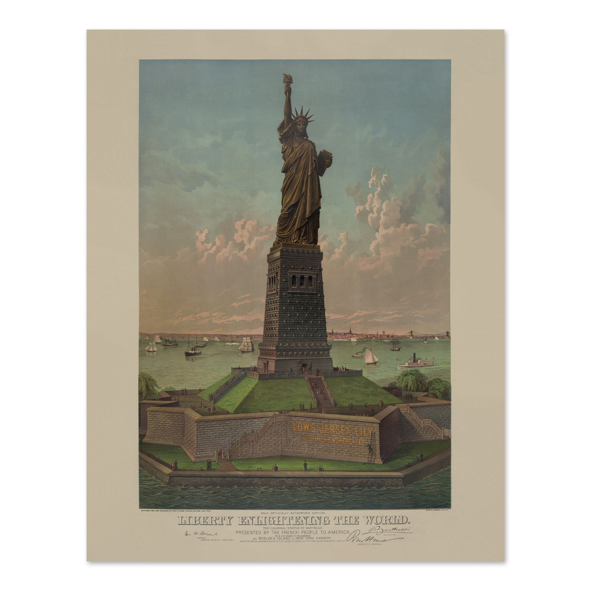 1885 Statue of Liberty Enlightening the World Poster Matte Wall Art Print - Picture 17 of 40