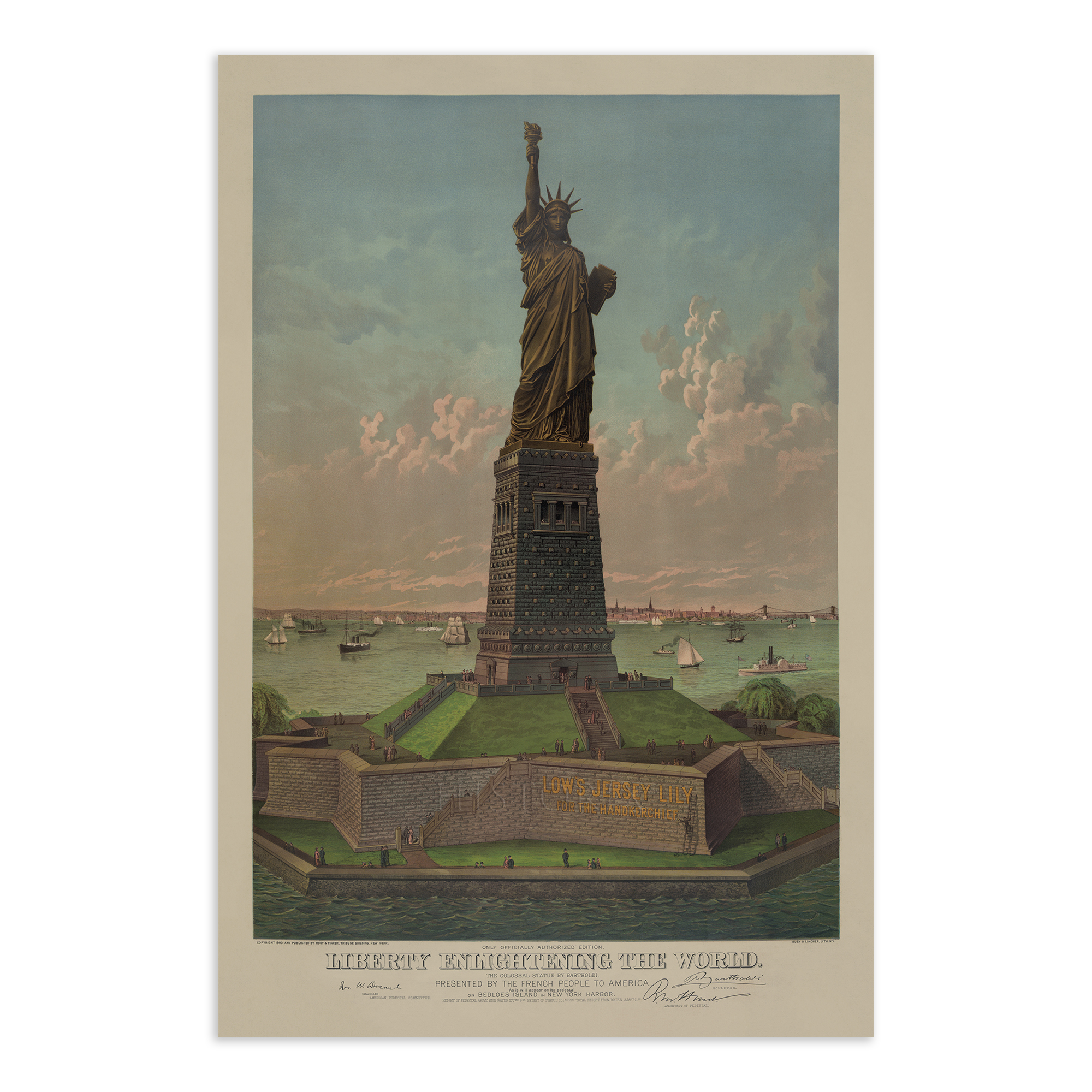 1885 Statue of Liberty Enlightening the World Poster Matte Wall Art Print - Picture 35 of 40