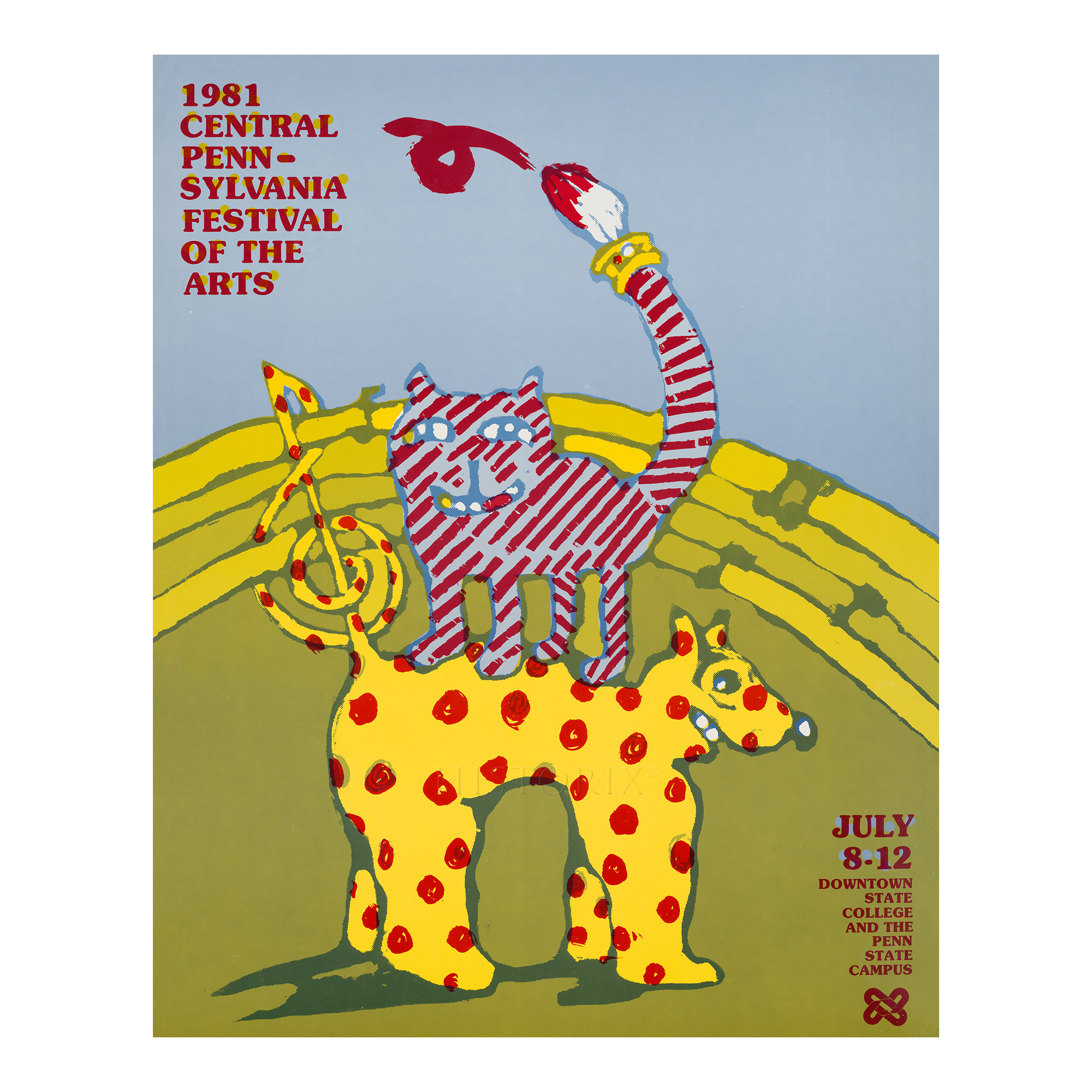 1981 Pennsylvania Festival of the Arts Poster State College Graphic Design
