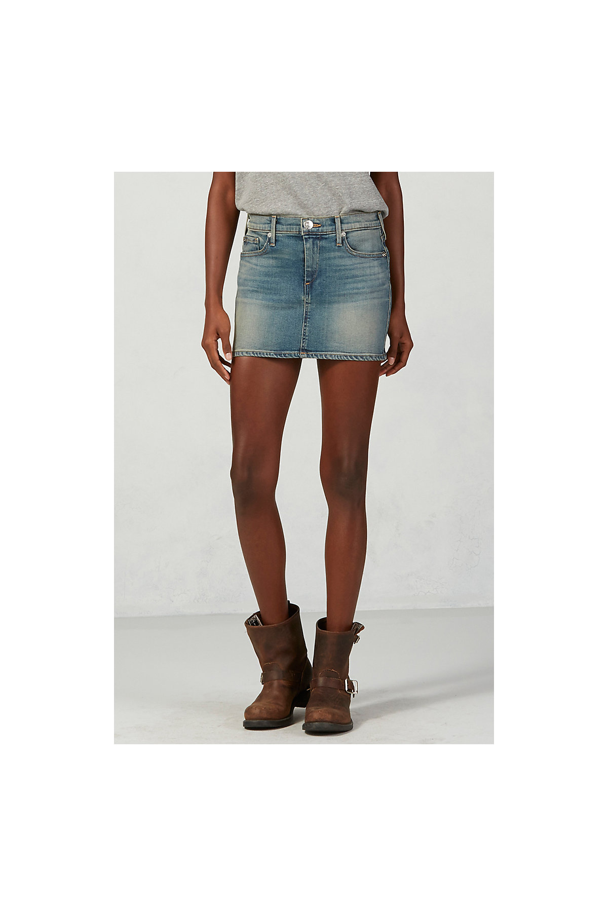 True Religion Women's Alexia Denim Mini Skirt in Eastern Canal (Size 24) - Picture 3 of 6