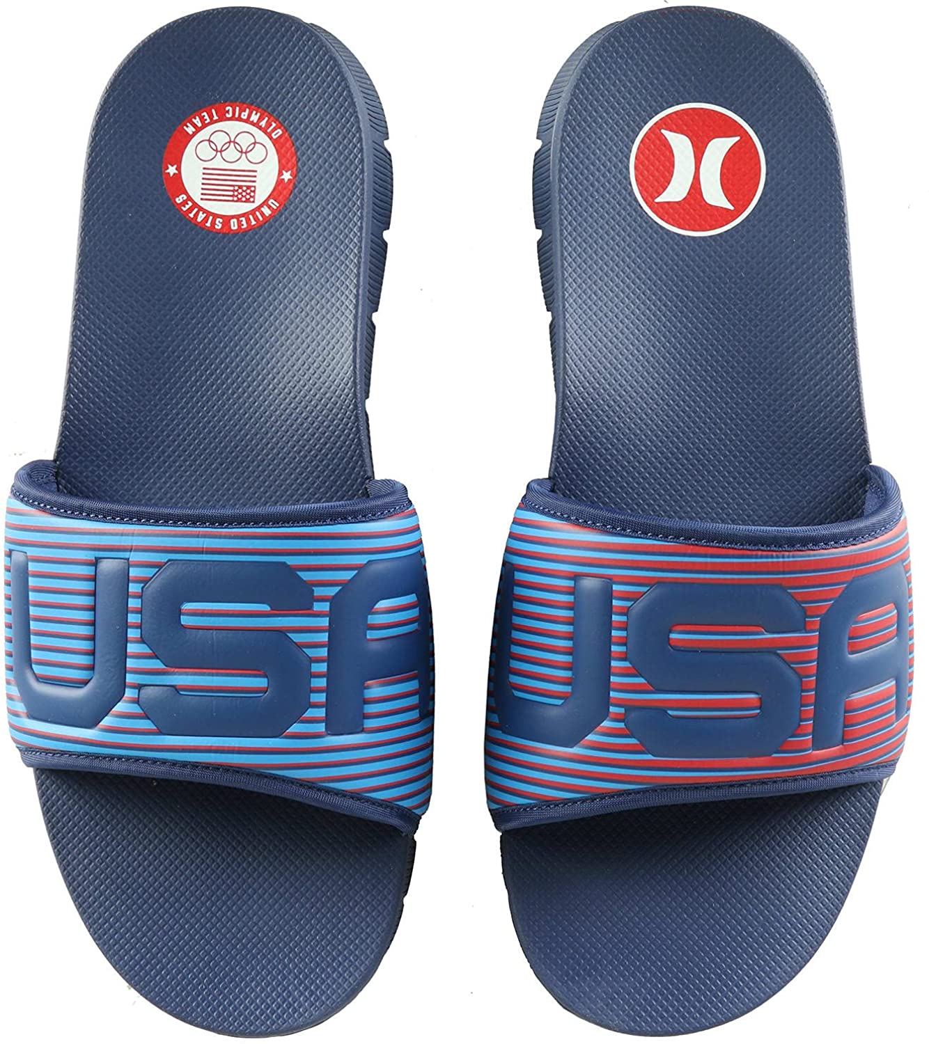 Sandalias Hurley Hombre Equipo Juegos Olímpicos de Estados Unidos Fusión Slide - Azul - Imagen 7 de 15