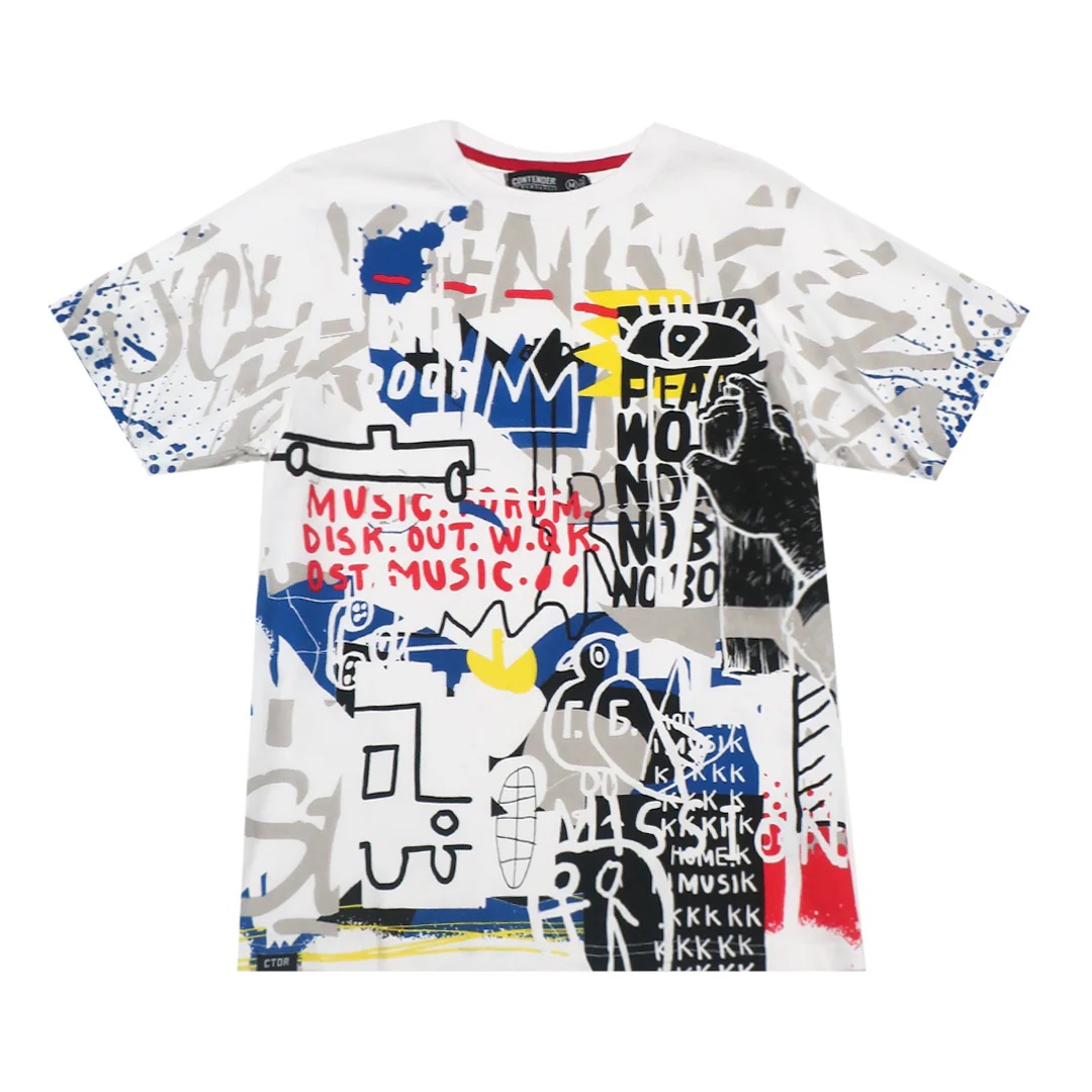 Camiseta de manga corta con estampado de graffiti Contender CTDR Streetwear para hombre - Imagen 4 de 5