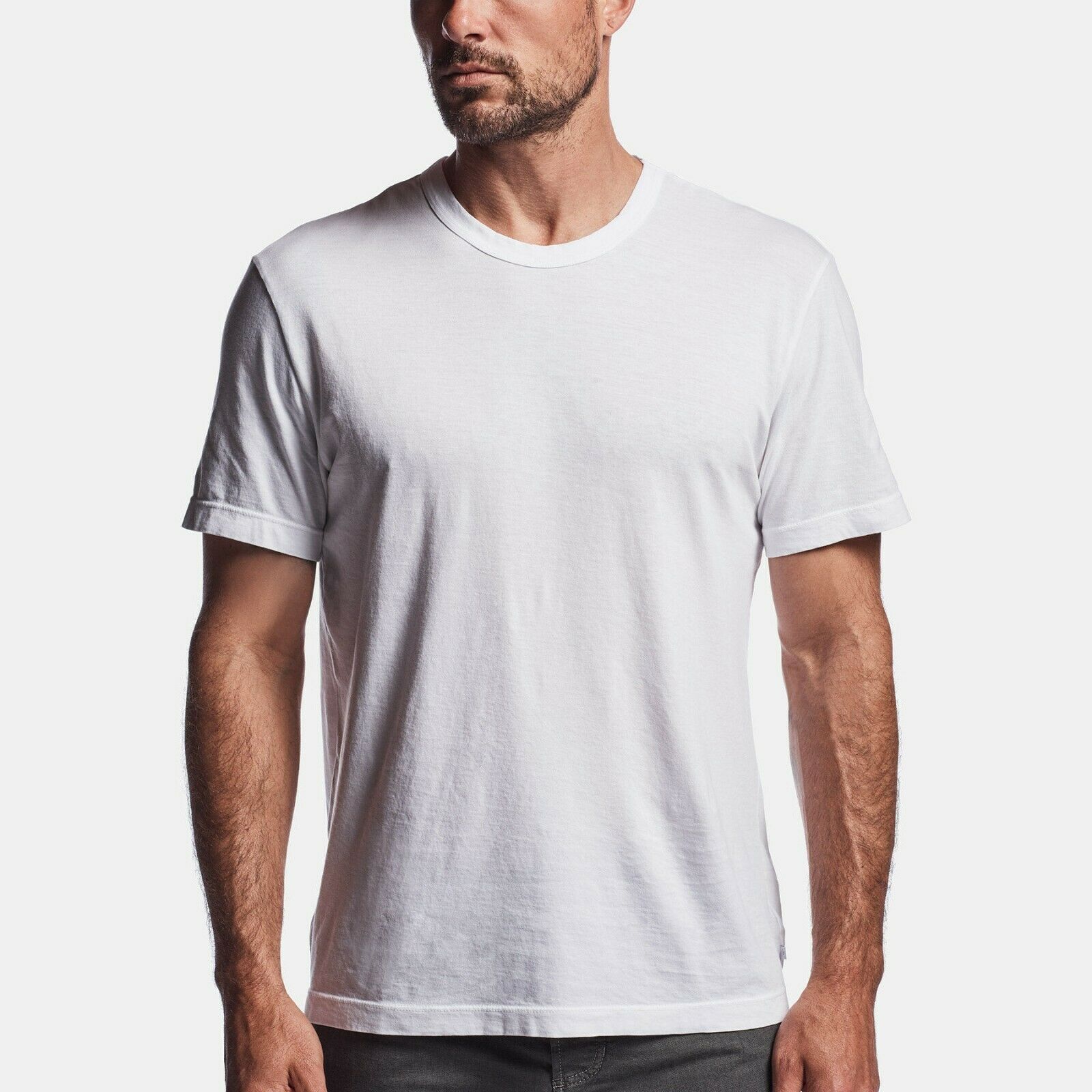 Camiseta para hombre James Perse de algodón tejido MLJ3311 manga corta cuello redondo - Imagen 4 de 58