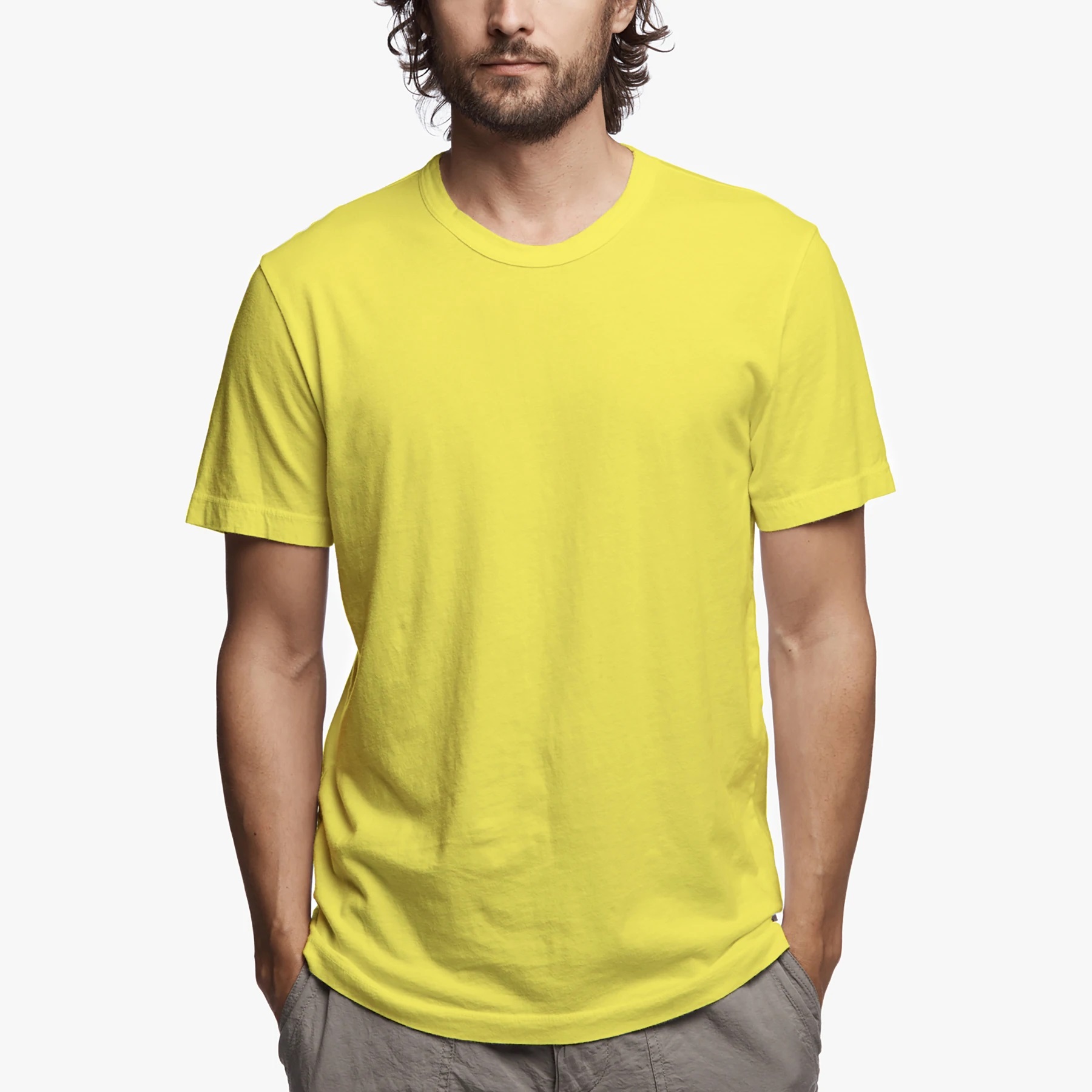 Camiseta para hombre James Perse de algodón tejido MLJ3311 manga corta cuello redondo - Imagen 6 de 58