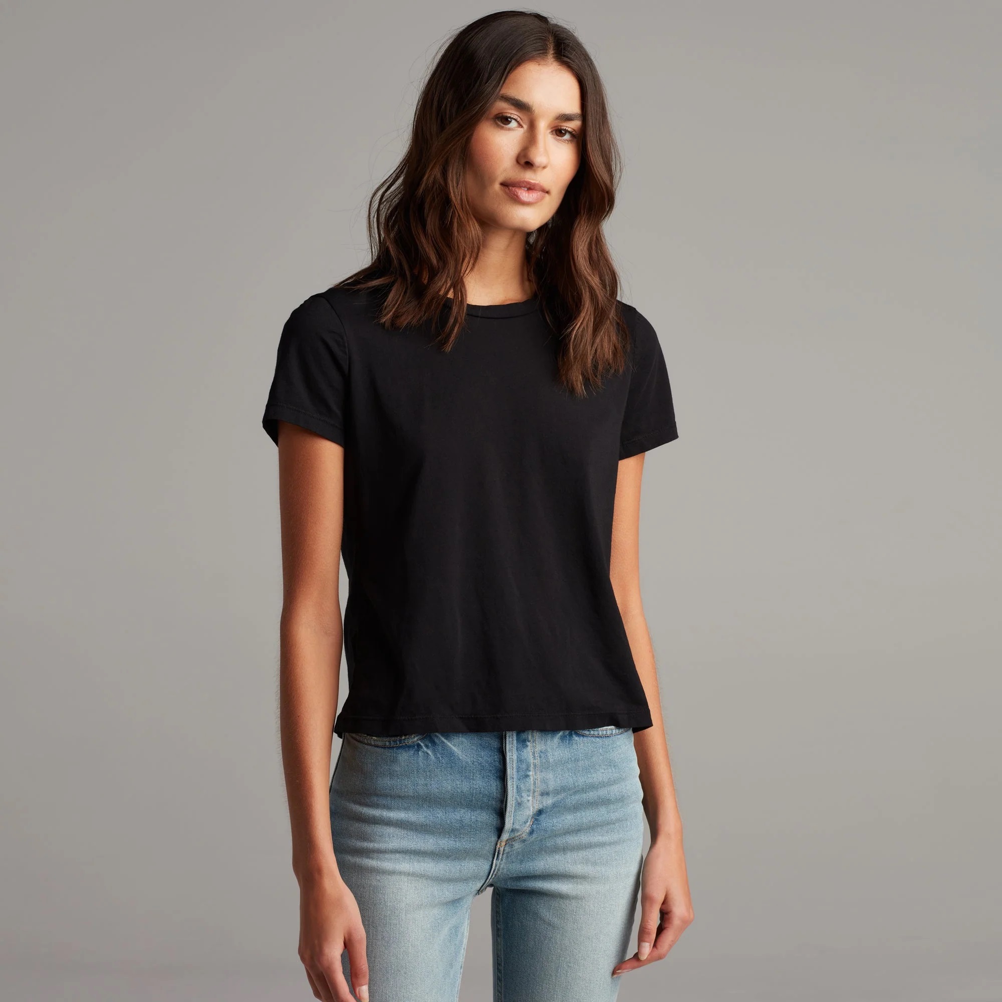 Rowan Damen T-Shirt Tyler Supima Baumwolle Kurzarm Oberteil Tee Made in USA - Bild 7 von 33
