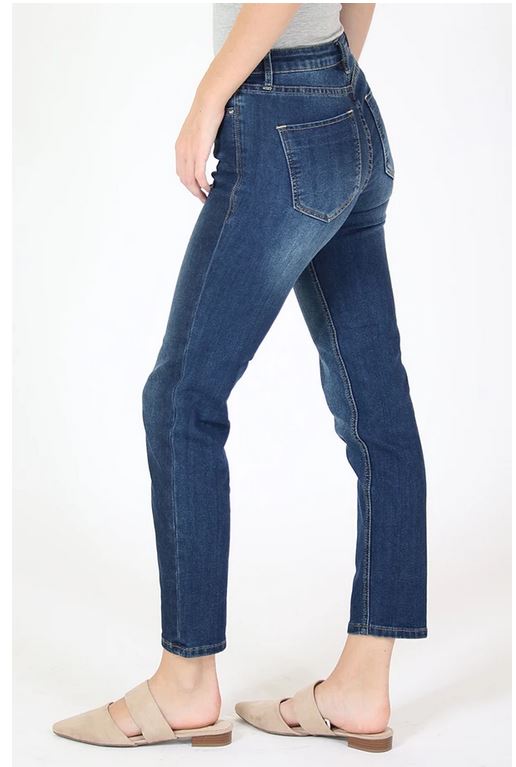 Grace in LA Jeans Women's Medium Wash High Waist Girlfriend Stretch Jeans - Picture 9 of 23