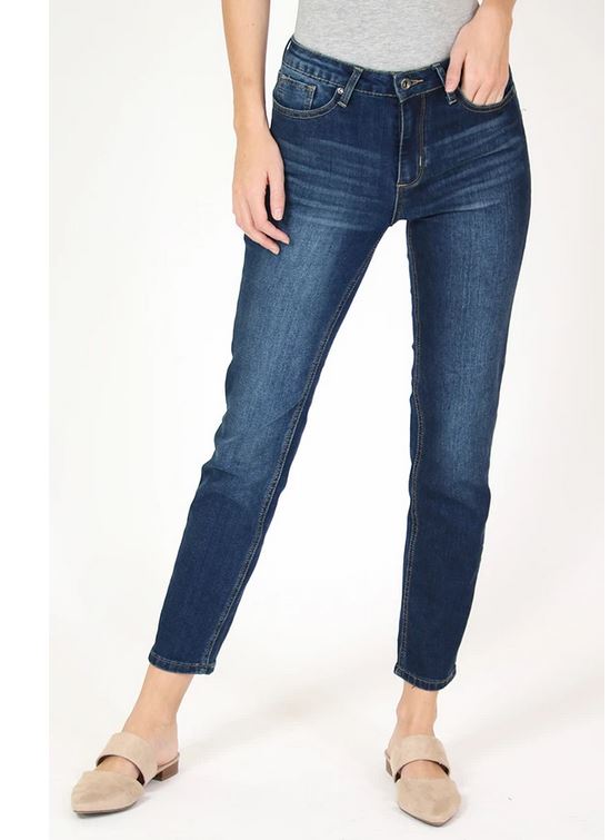 Grace in LA Jeans Women's Medium Wash High Waist Girlfriend Stretch Jeans - Picture 12 of 23