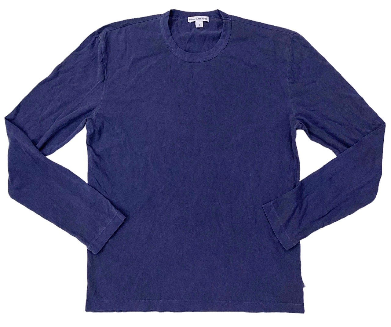Camiseta para hombre James Perse de algodón tejido MLJ3351 manga larga cuello redondo - Imagen 3 de 19