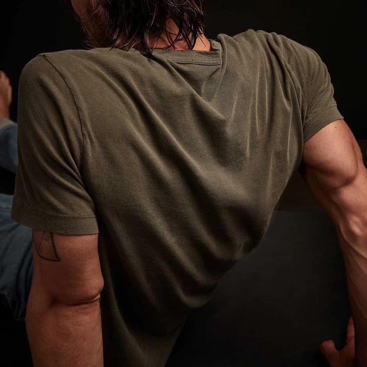 Camiseta para hombre James Perse de algodón tejido MLJ3311 manga corta cuello redondo - Imagen 56 de 58