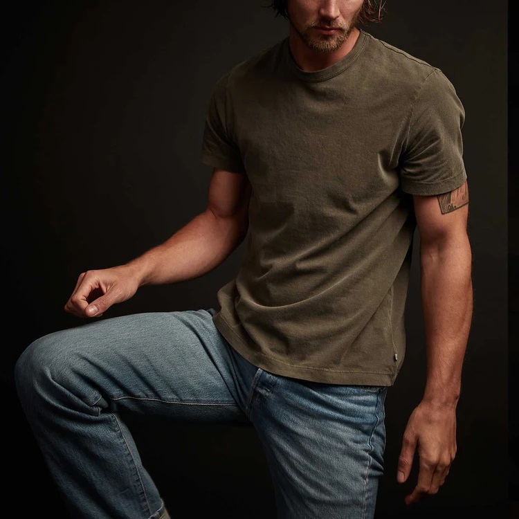 Camiseta para hombre James Perse de algodón tejido MLJ3311 manga corta cuello redondo - Imagen 55 de 58