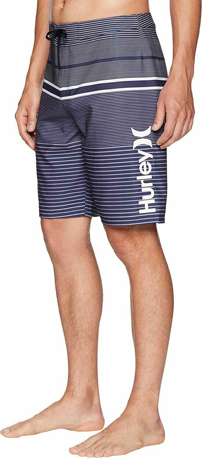 Hurley Boardshort Swim Trunk Men's Striped 21" Length All Sizes 29-40 Retail $40 - Picture 23 of 40