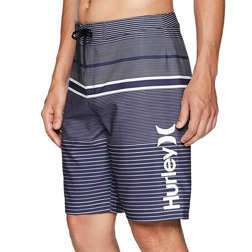 Hurley Boardshort Swim Trunk Men's Striped 21" Length All Sizes 29-40 Retail $40 - Picture 33 of 40