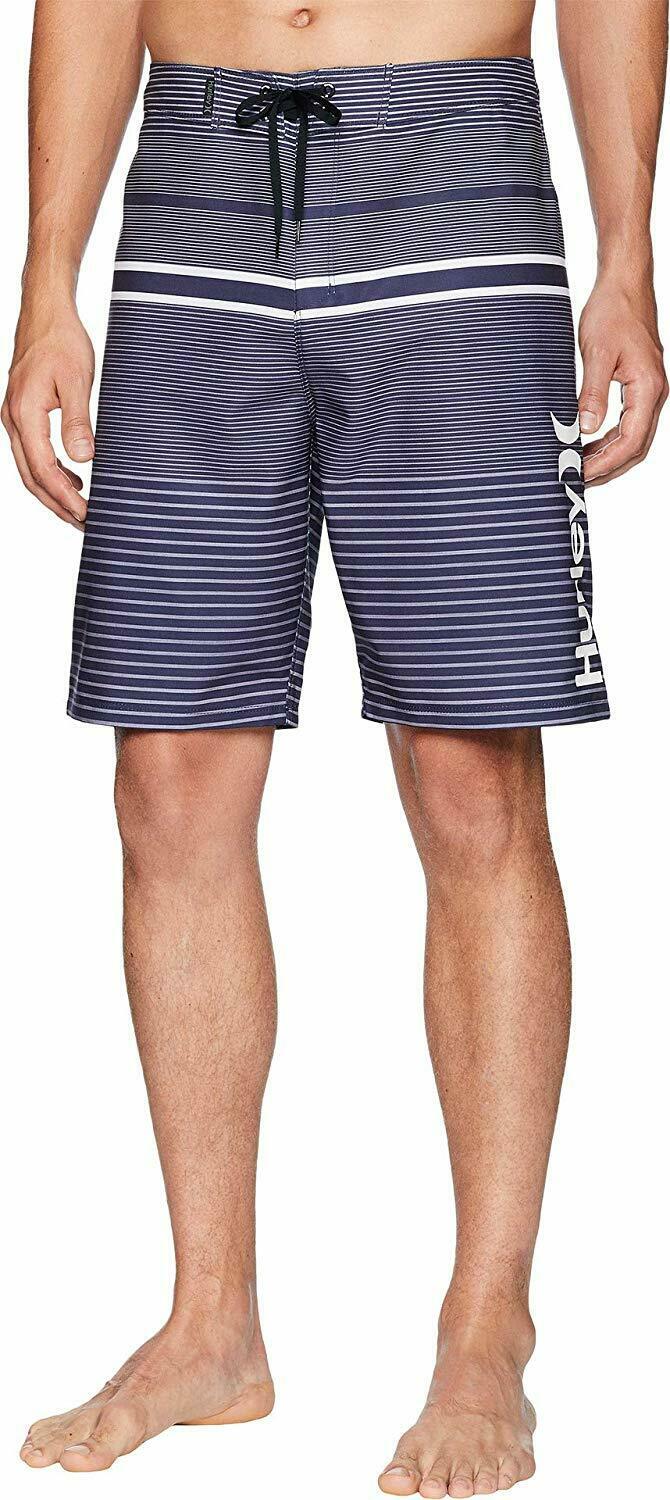 Hurley Boardshort Swim Trunk Men's Striped 21" Length All Sizes 29-40 Retail $40 - Picture 38 of 40